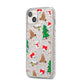 Christmas Clear iPhone 14 Plus Glitter Tough Case Starlight Angled Image