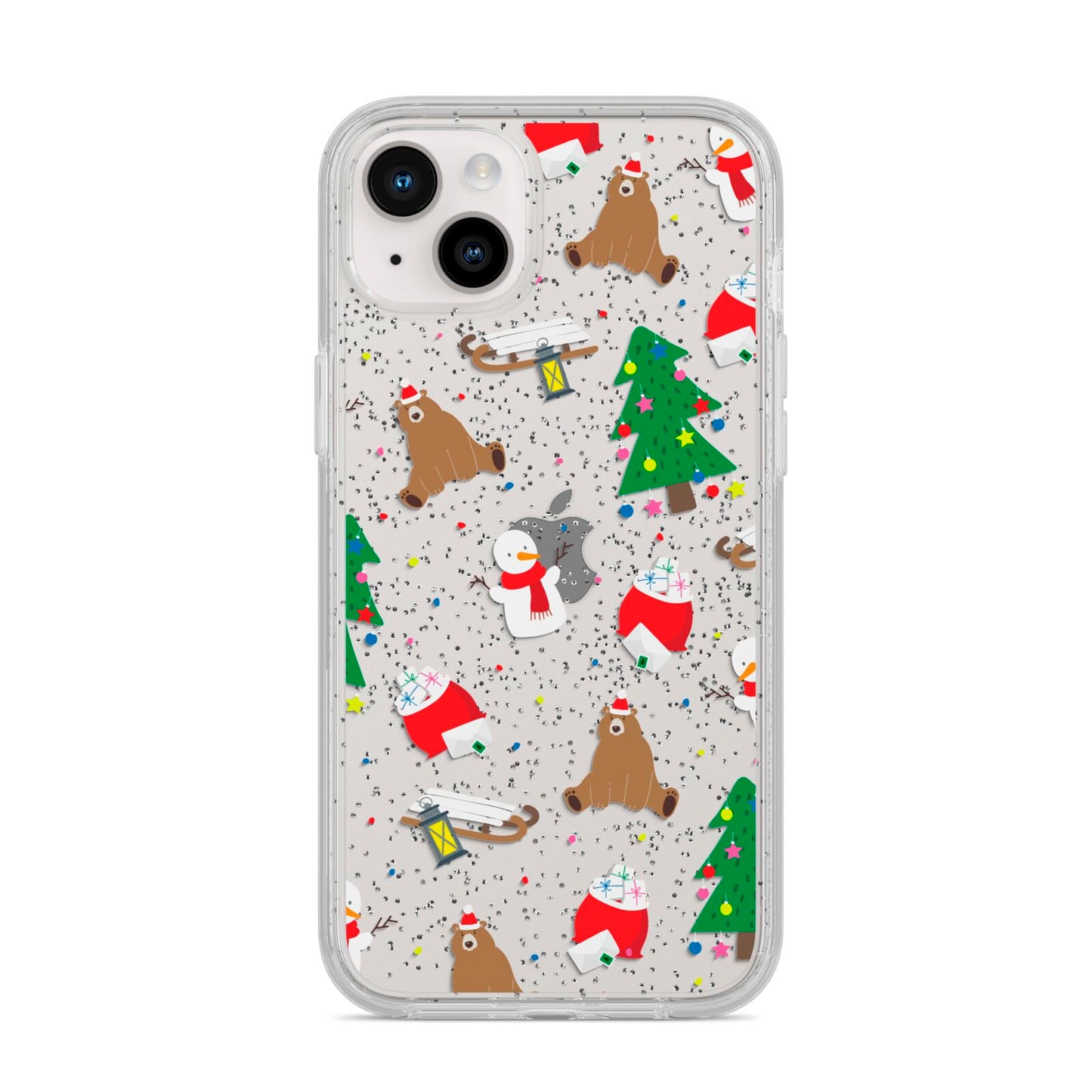 Christmas Clear iPhone 14 Plus Glitter Tough Case Starlight