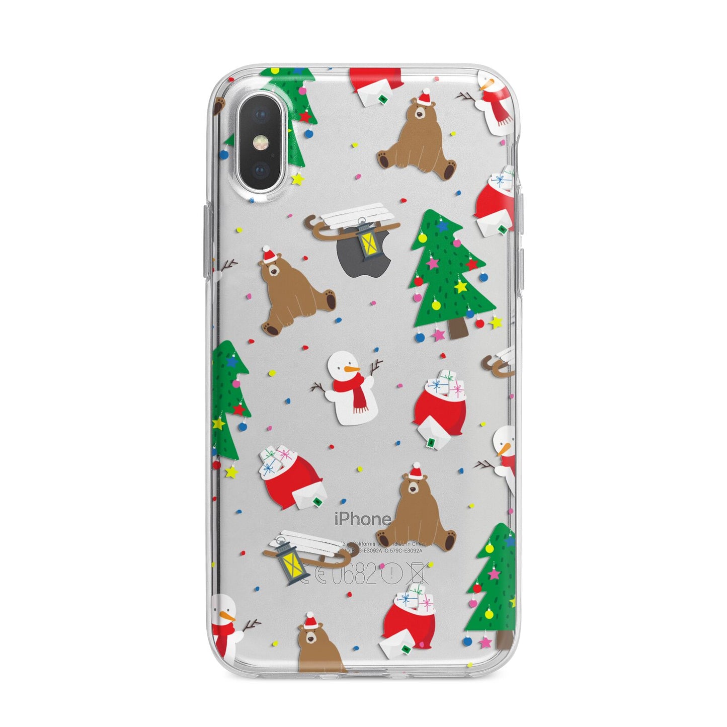 Christmas Clear iPhone X Bumper Case on Silver iPhone Alternative Image 1