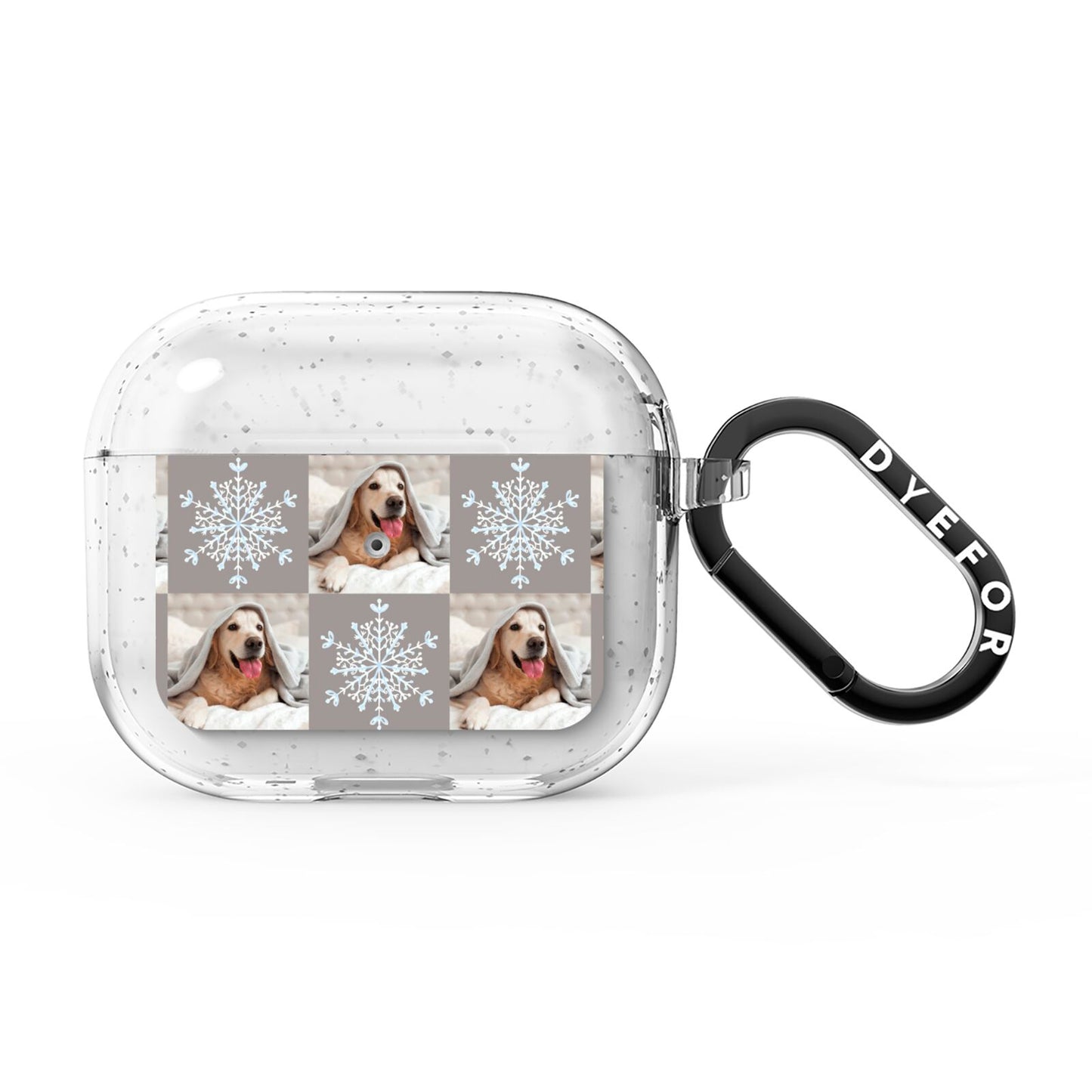 Christmas Dog Photo AirPods Glitter Case 3rd Gen