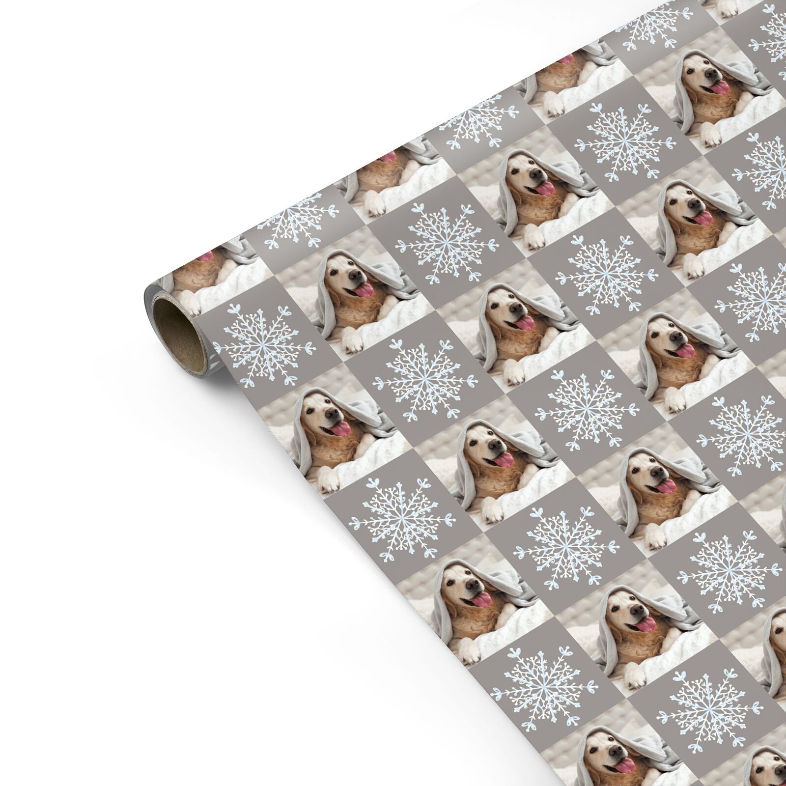 Christmas Dog Photo Personalised Gift Wrap