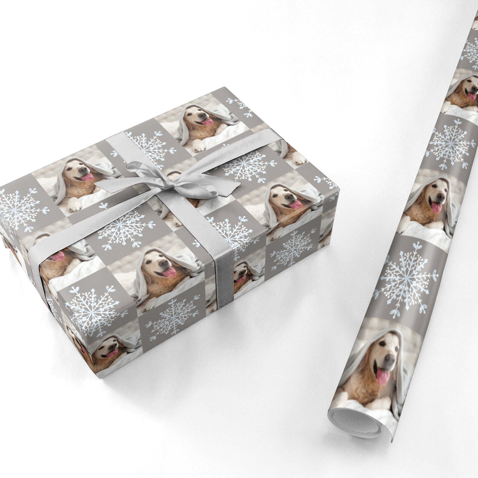 Christmas Dog Photo Personalised Wrapping Paper