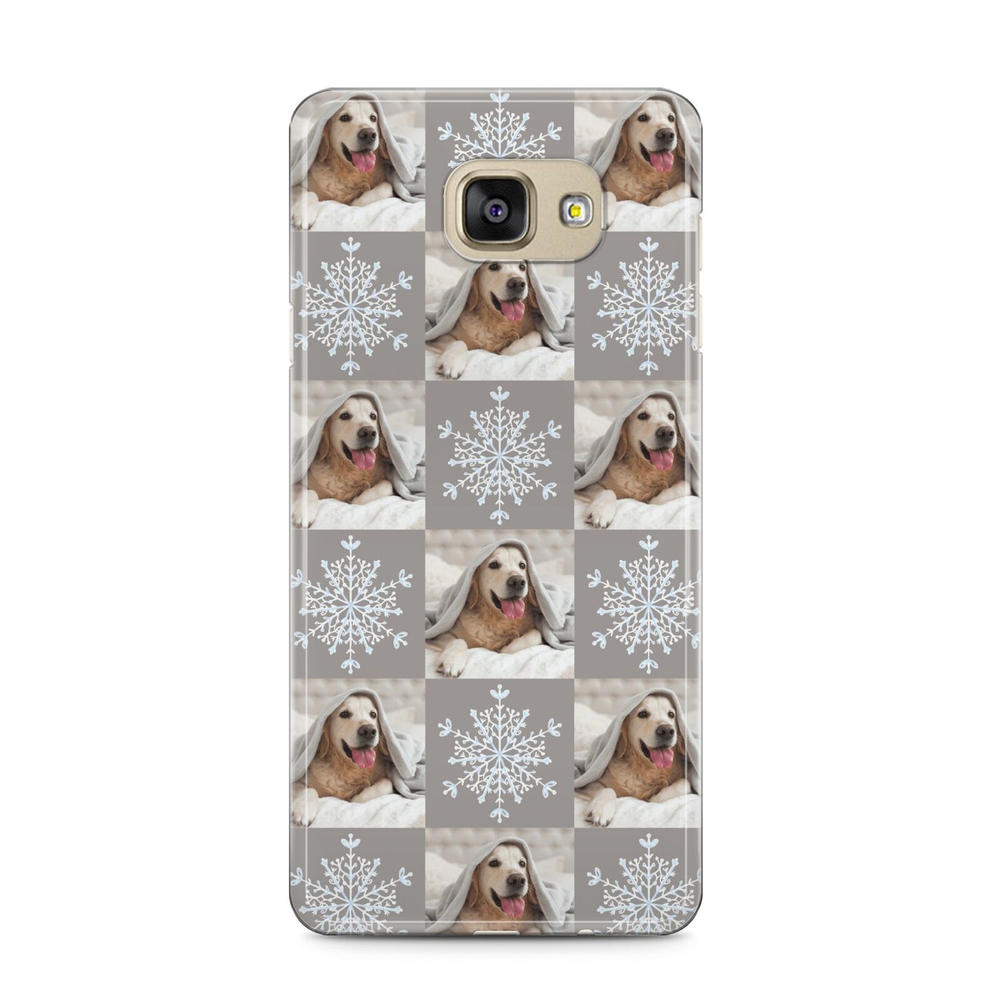 Christmas Dog Photo Samsung Galaxy A5 2016 Case on gold phone