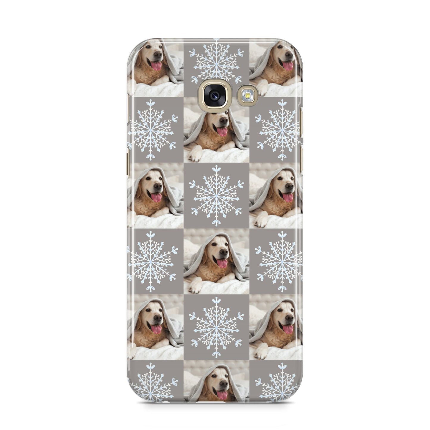 Christmas Dog Photo Samsung Galaxy A5 2017 Case on gold phone