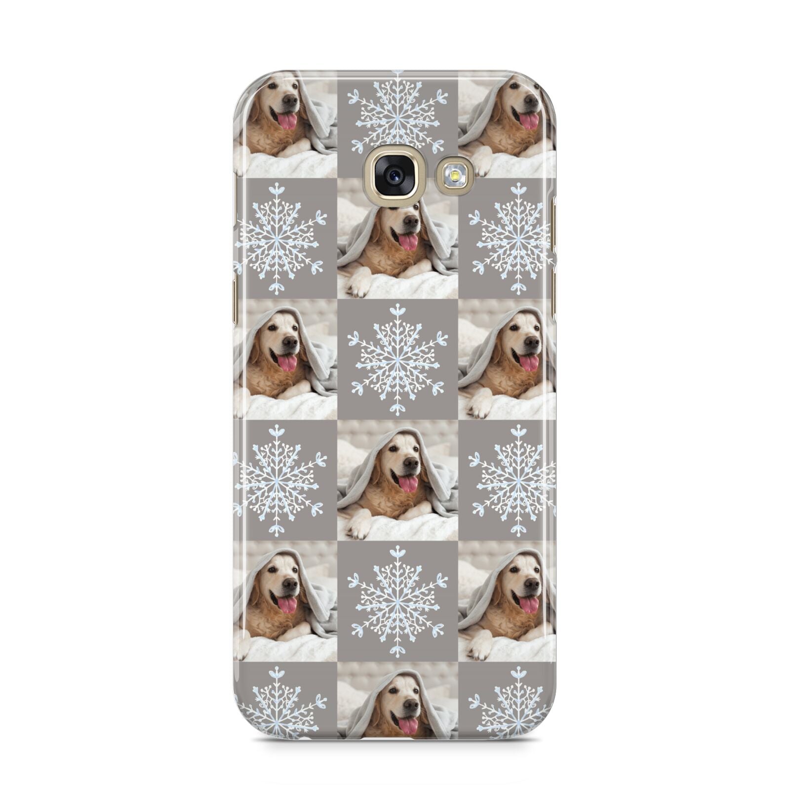 Christmas Dog Photo Samsung Galaxy A5 2017 Case on gold phone