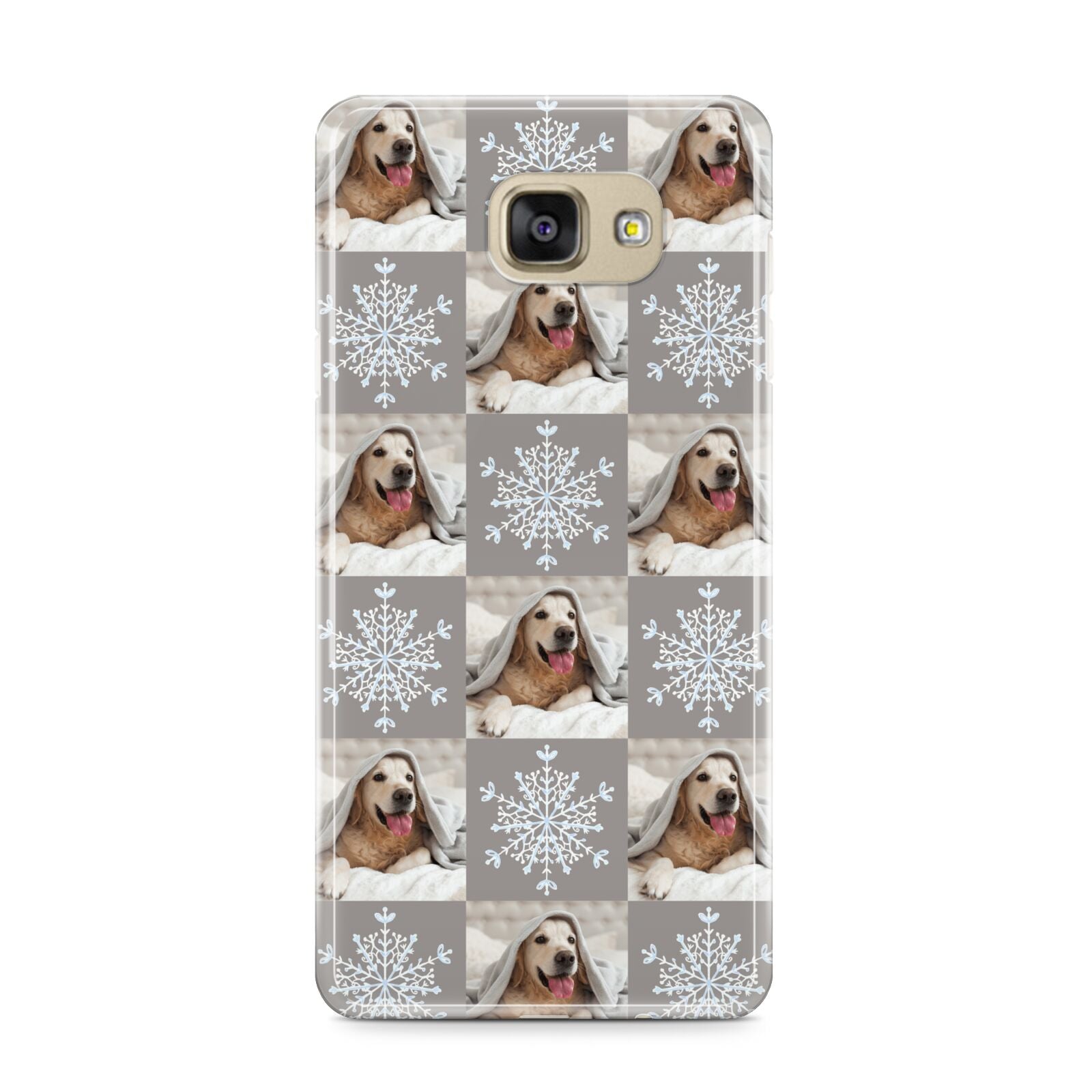 Christmas Dog Photo Samsung Galaxy A9 2016 Case on gold phone