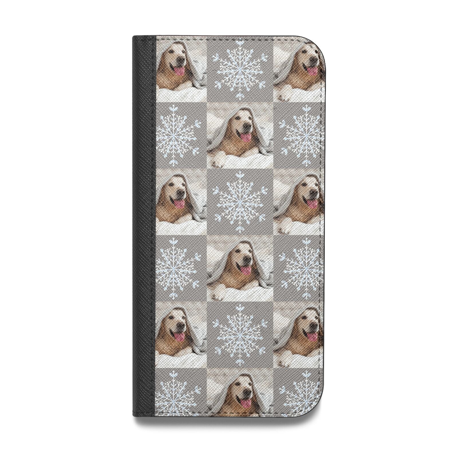 Christmas Dog Photo Vegan Leather Flip Samsung Case