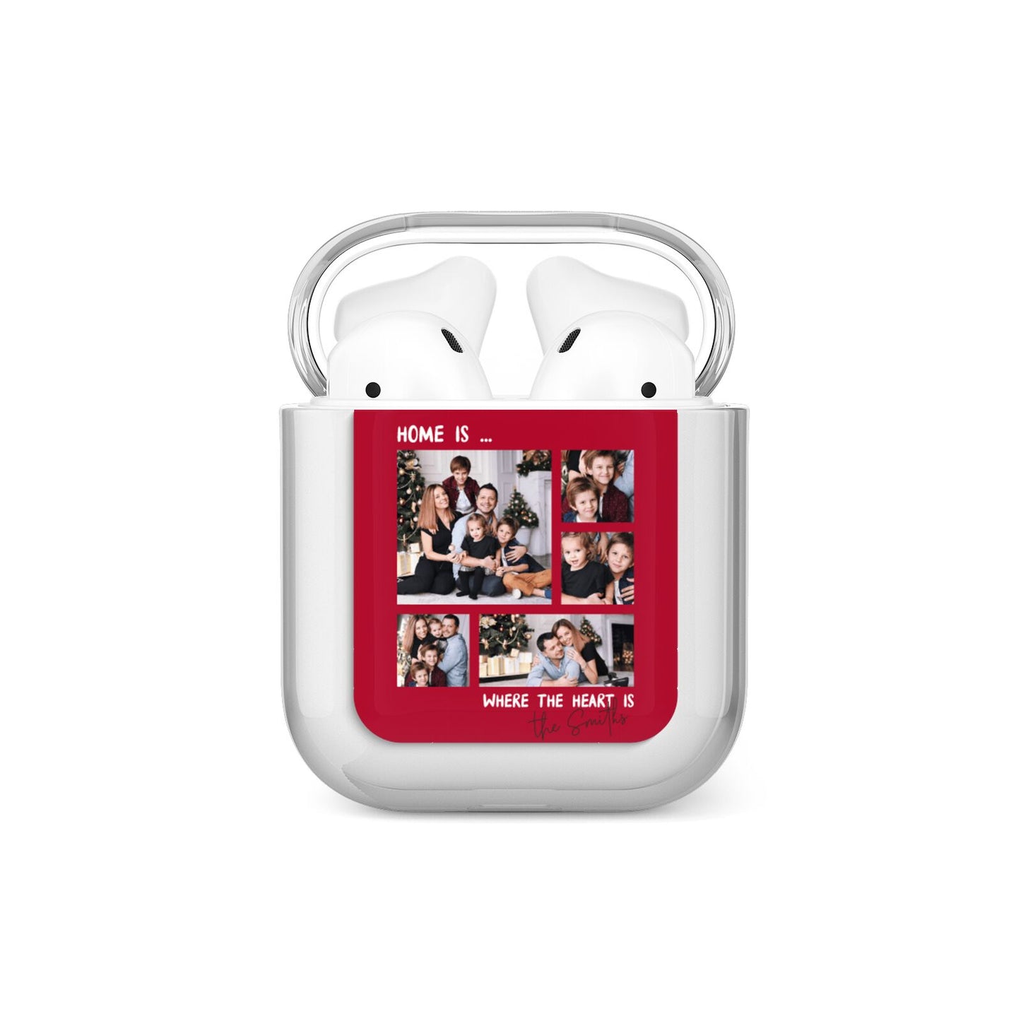 Christmas Family Photo Personalised AirPods Case