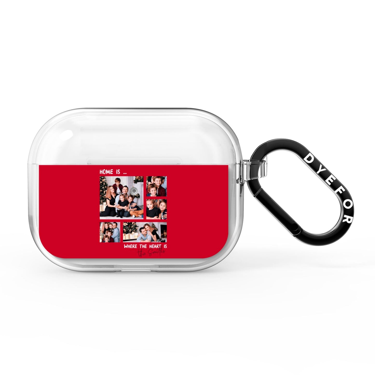 Christmas Family Photo Personalised AirPods Pro Clear Case
