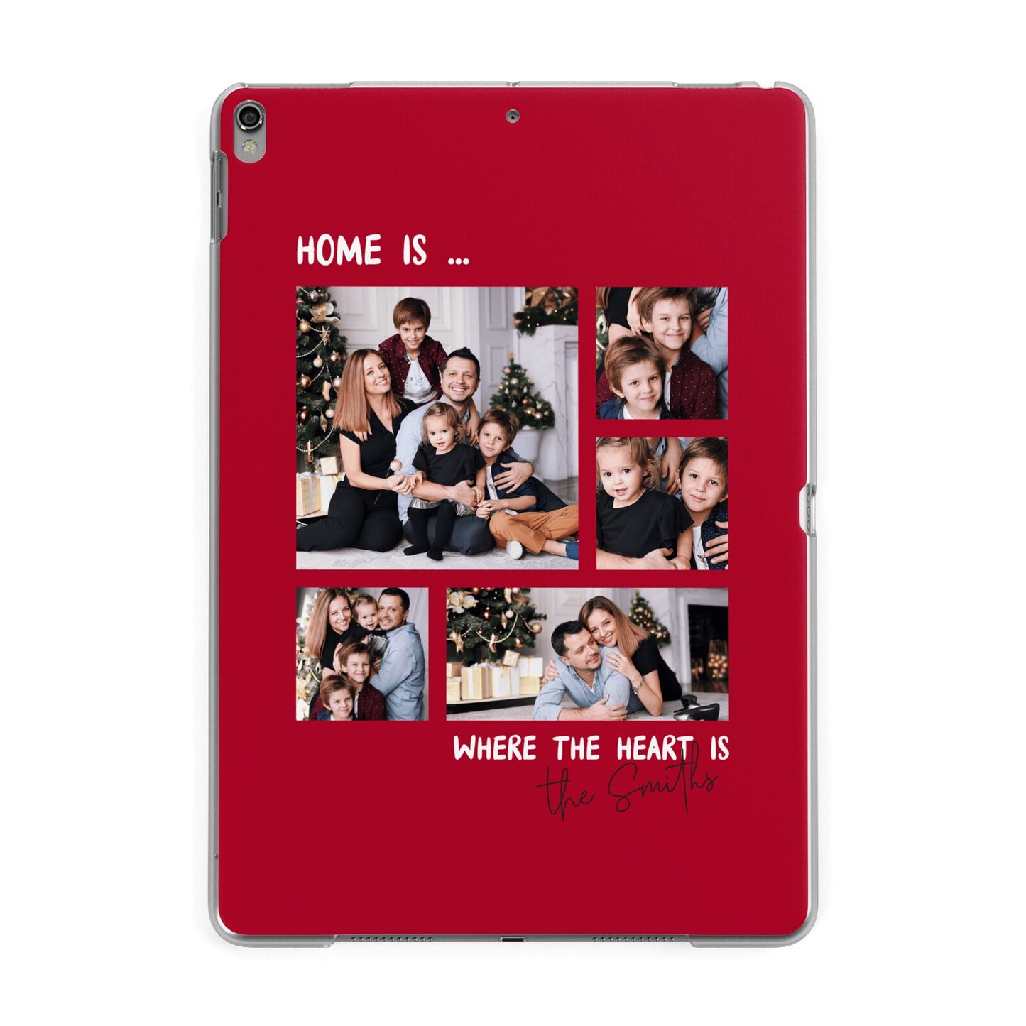 Christmas Family Photo Personalised Apple iPad Grey Case