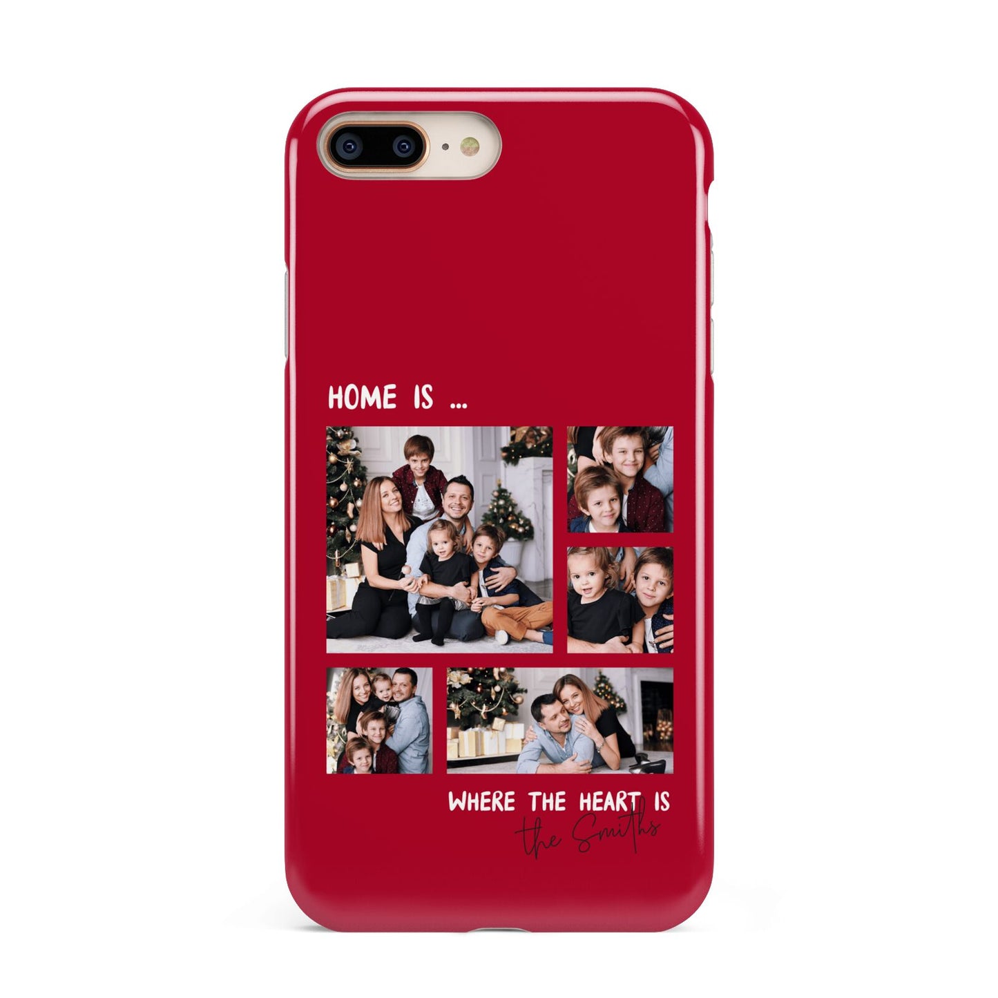 Christmas Family Photo Personalised Apple iPhone 7 8 Plus 3D Tough Case