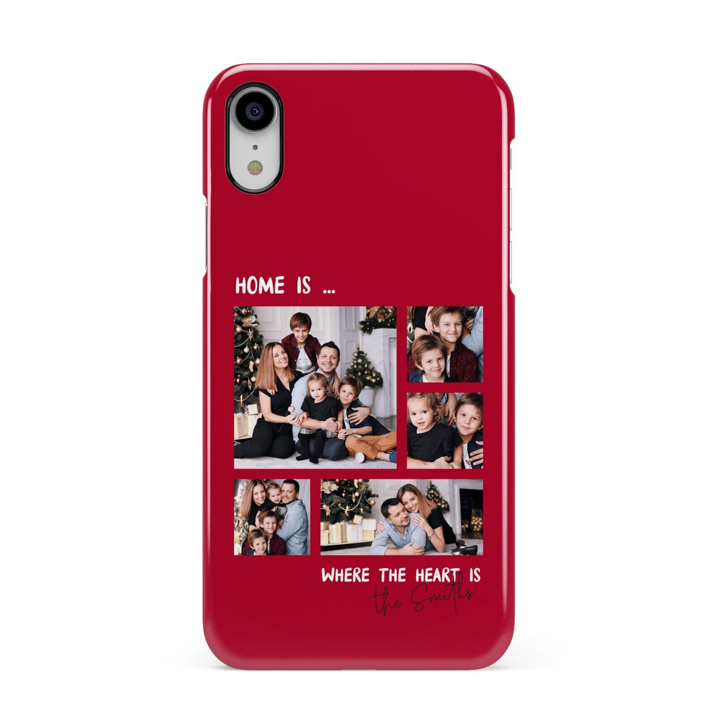 Christmas Family Photo Personalised Apple iPhone XR White 3D Snap Case