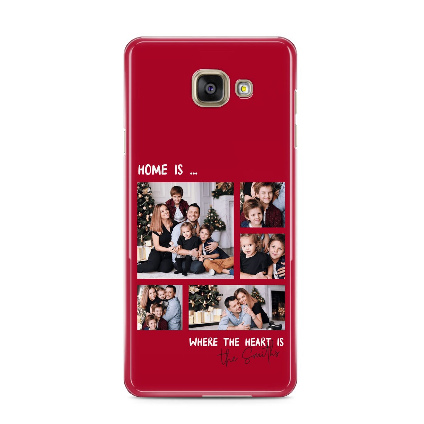 Christmas Family Photo Personalised Samsung Galaxy A3 2016 Case on gold phone