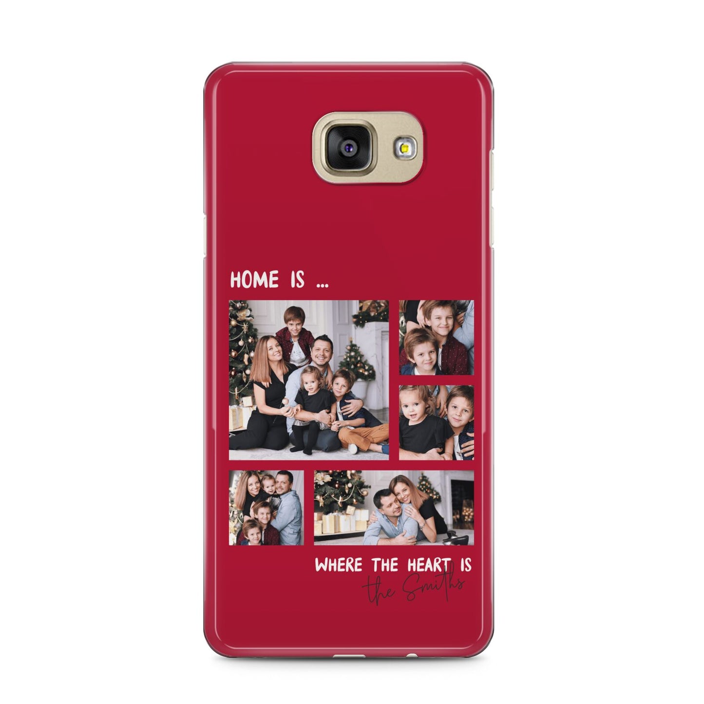 Christmas Family Photo Personalised Samsung Galaxy A5 2016 Case on gold phone