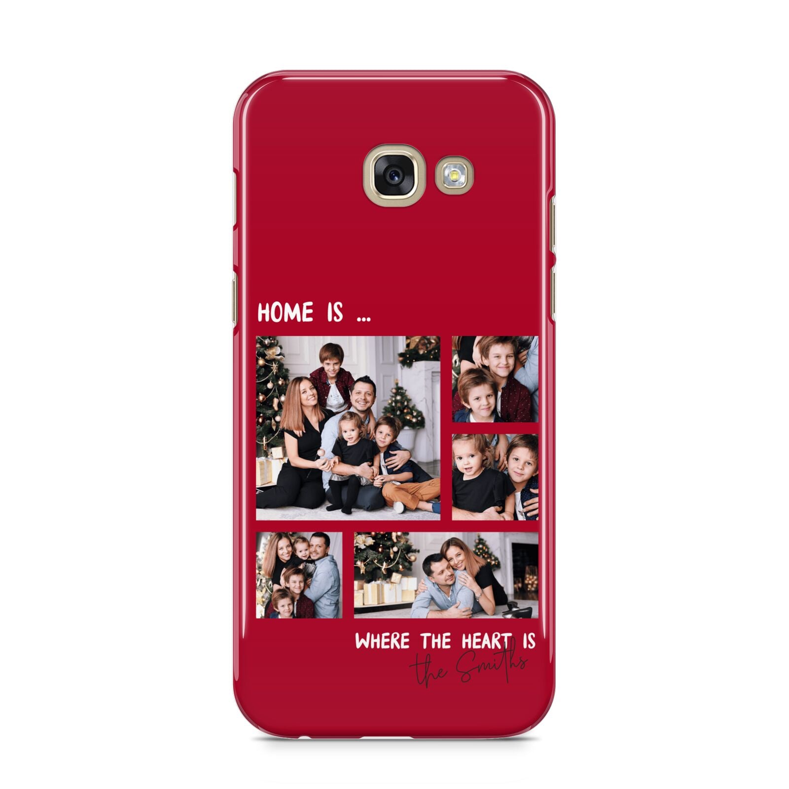 Christmas Family Photo Personalised Samsung Galaxy A5 2017 Case on gold phone