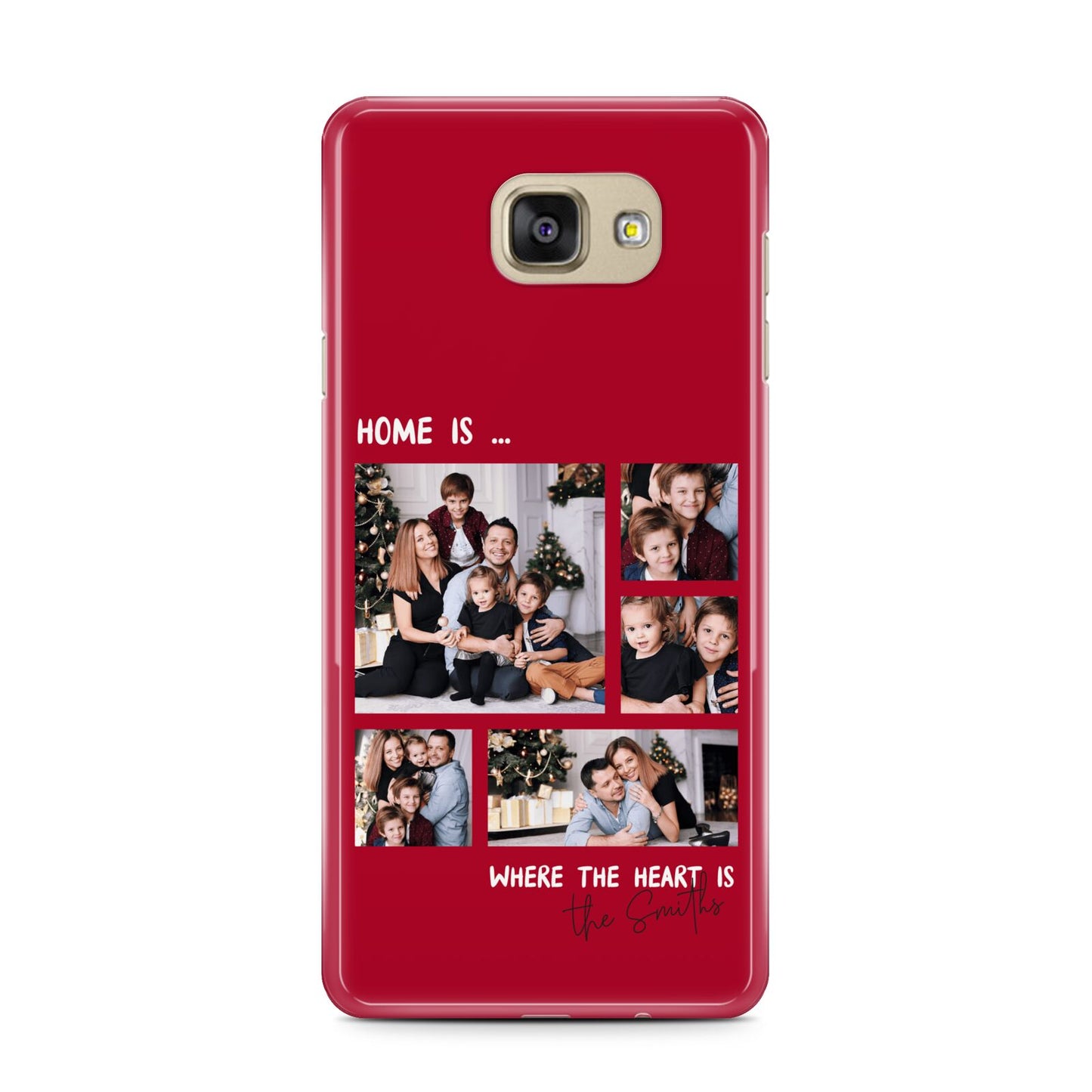 Christmas Family Photo Personalised Samsung Galaxy A7 2016 Case on gold phone