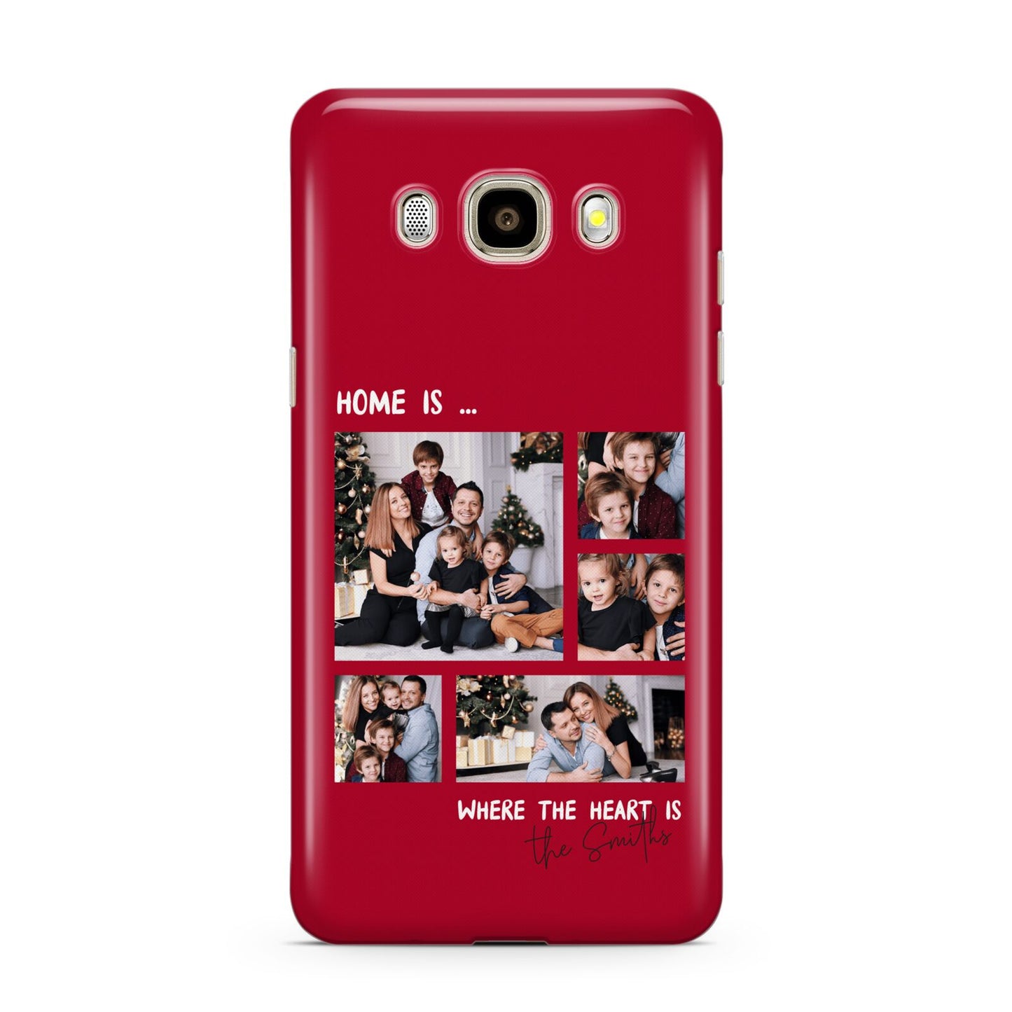 Christmas Family Photo Personalised Samsung Galaxy J7 2016 Case on gold phone