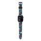 Christmas Floral Apple Watch Strap Size 38mm with Blue Hardware
