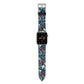 Christmas Floral Apple Watch Strap with Silver Hardware