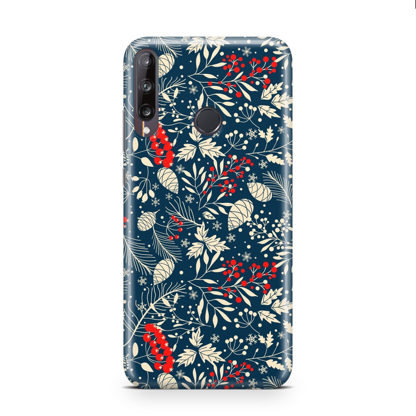 Christmas Floral Huawei P40 Lite E Phone Case