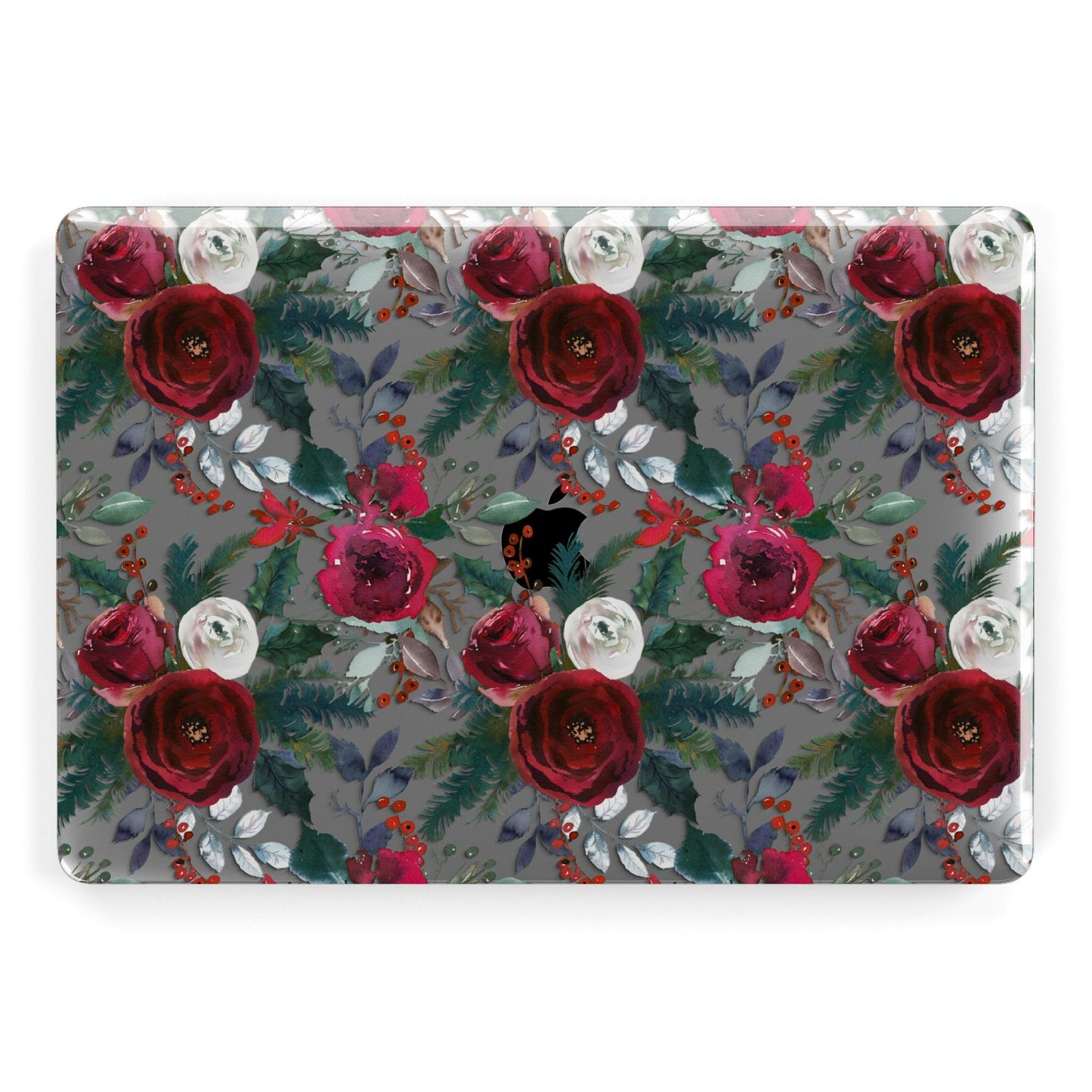 Christmas Floral Pattern Apple MacBook Case