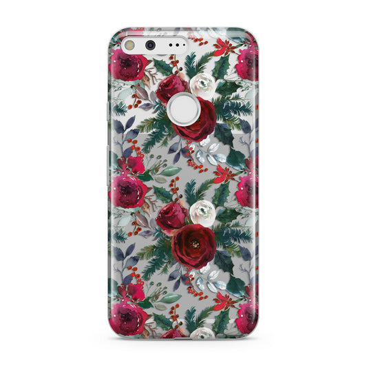 Christmas Floral Pattern Google Pixel Case