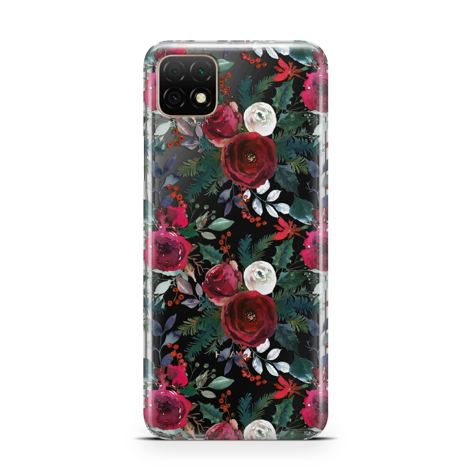 Christmas Floral Pattern Huawei Enjoy 20 Phone Case