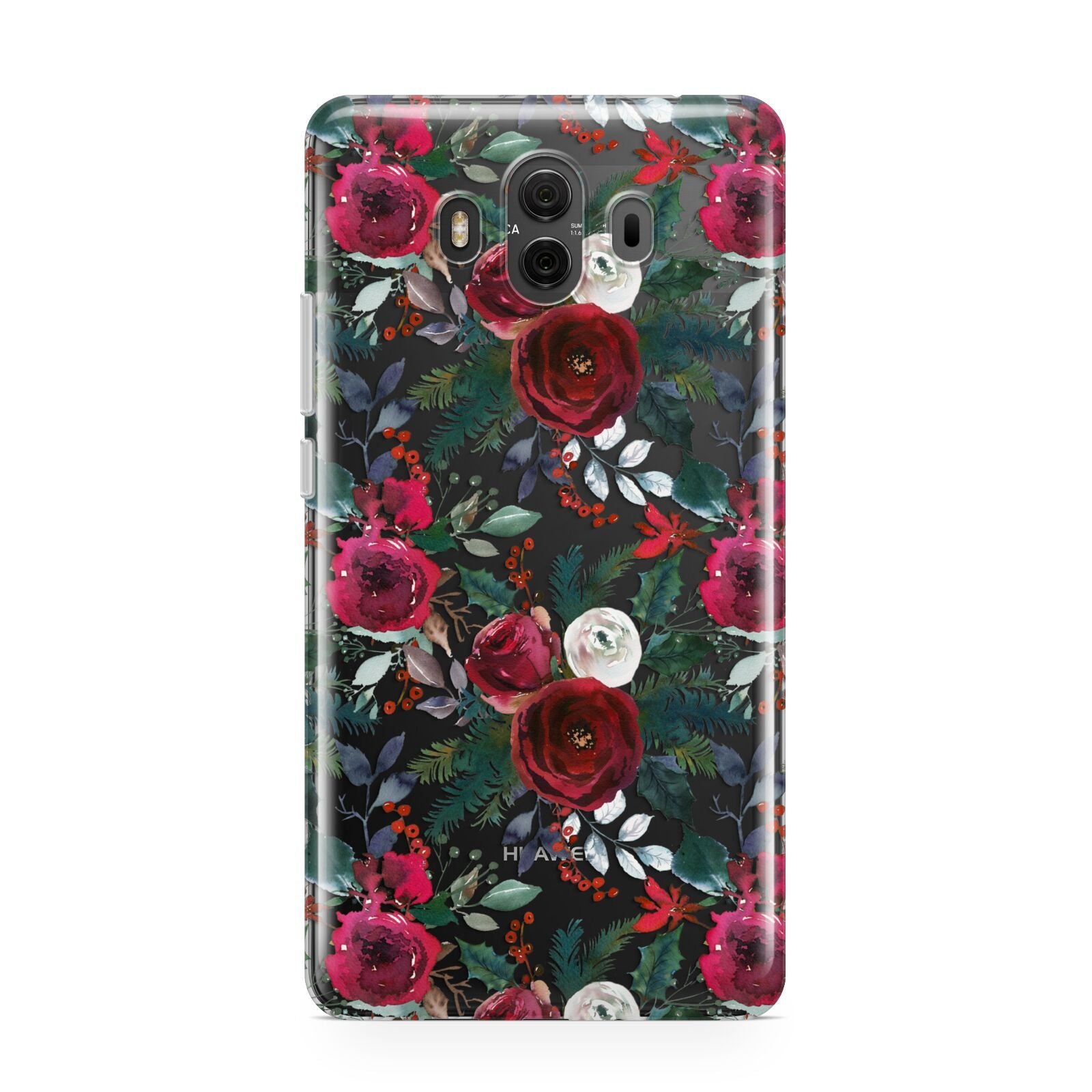 Christmas Floral Pattern Huawei Mate 10 Protective Phone Case