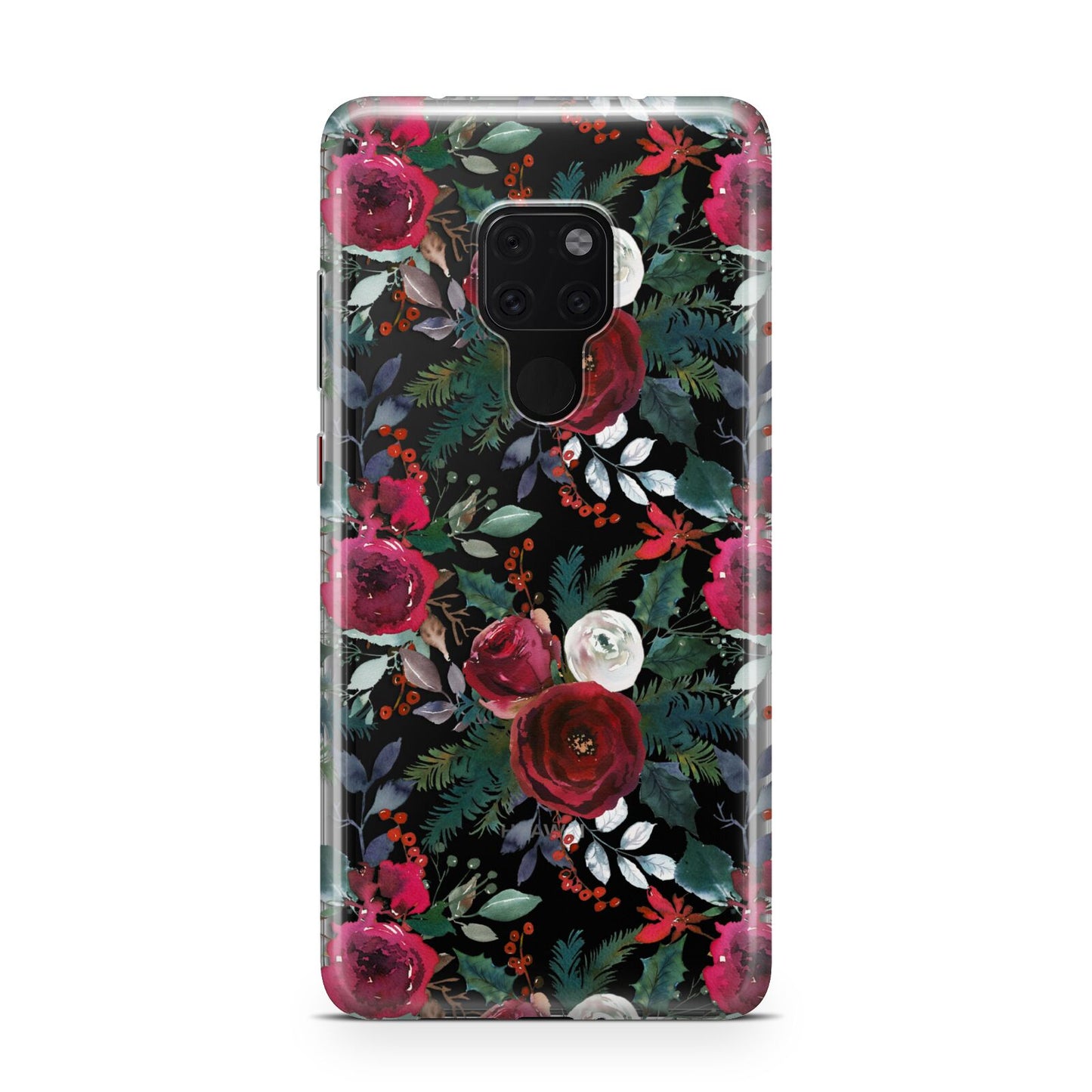 Christmas Floral Pattern Huawei Mate 20 Phone Case