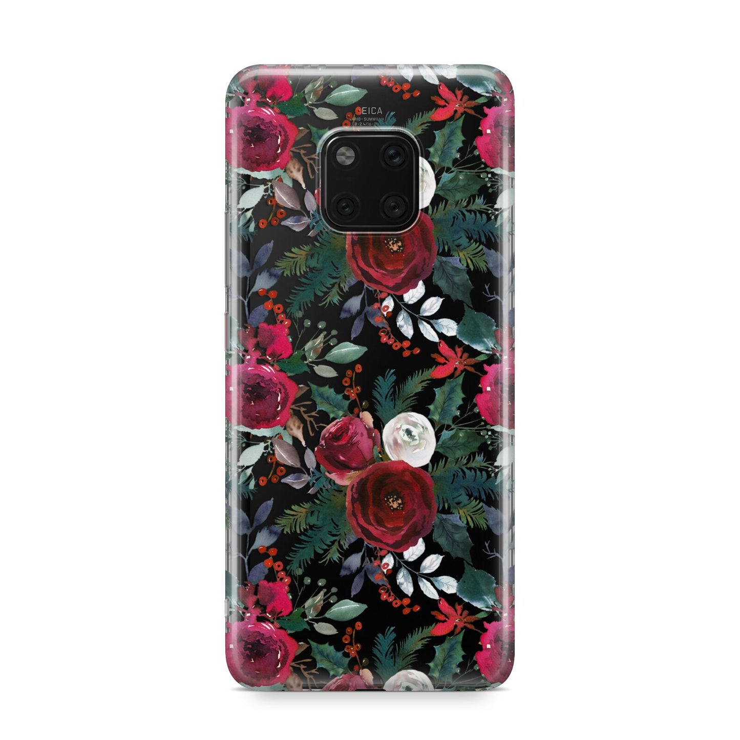 Christmas Floral Pattern Huawei Mate 20 Pro Phone Case