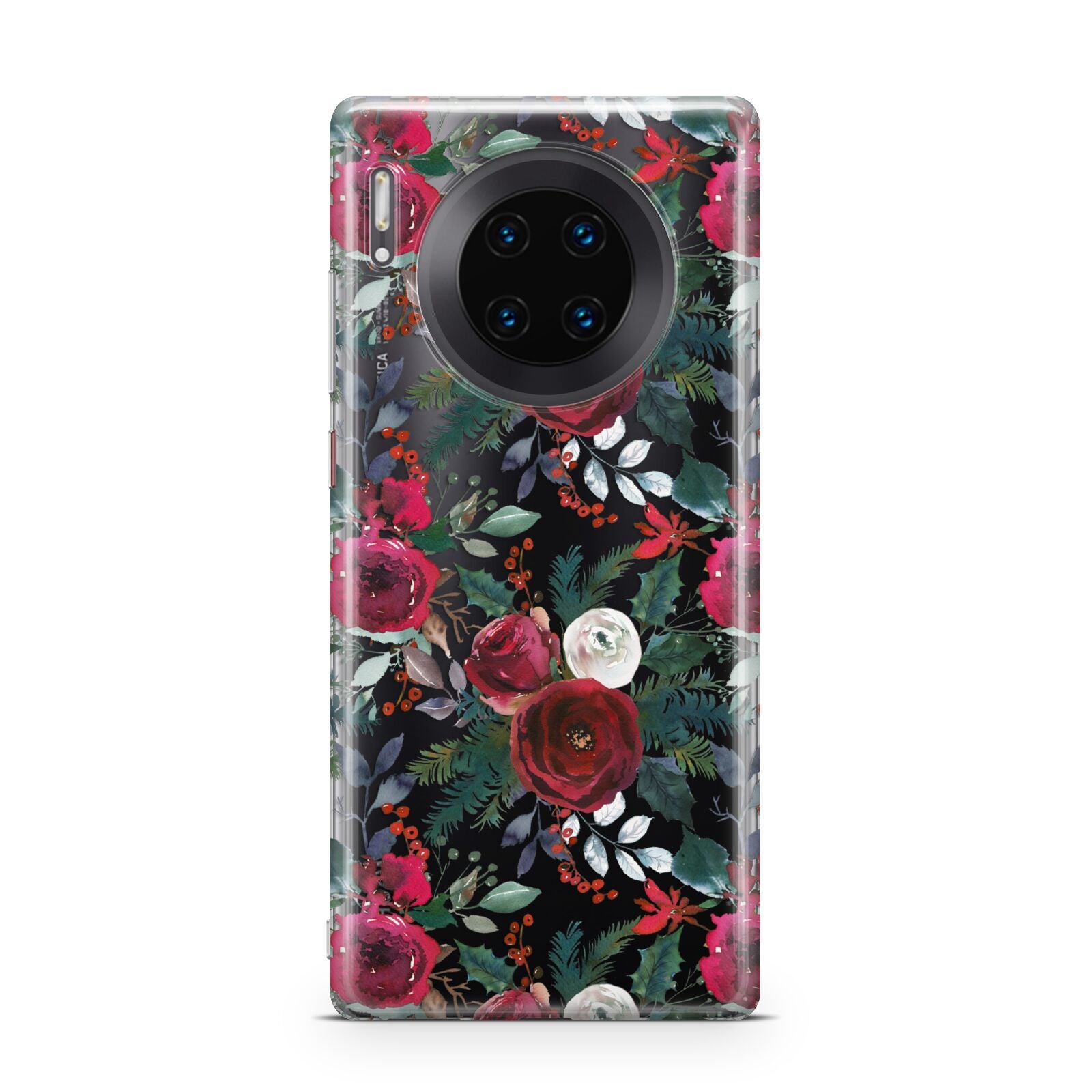 Christmas Floral Pattern Huawei Mate 30 Pro Phone Case