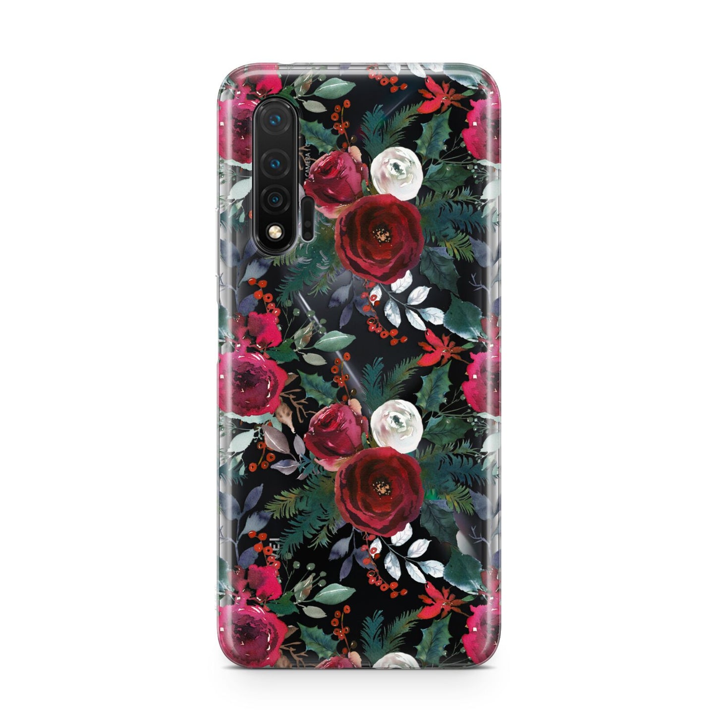 Christmas Floral Pattern Huawei Nova 6 Phone Case