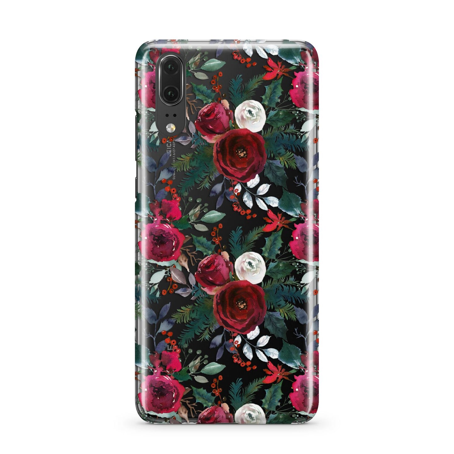 Christmas Floral Pattern Huawei P20 Phone Case