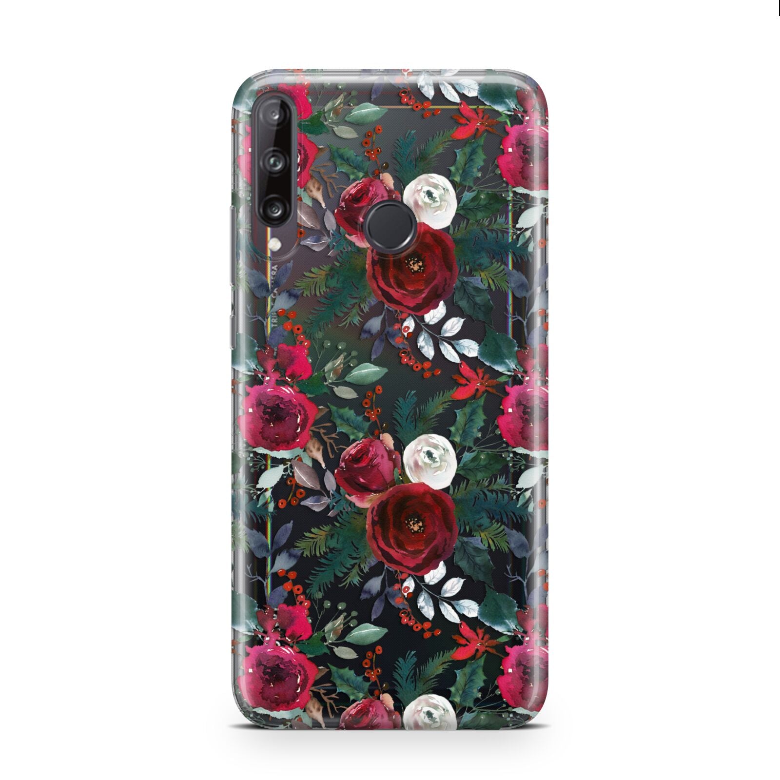 Christmas Floral Pattern Huawei P40 Lite E Phone Case