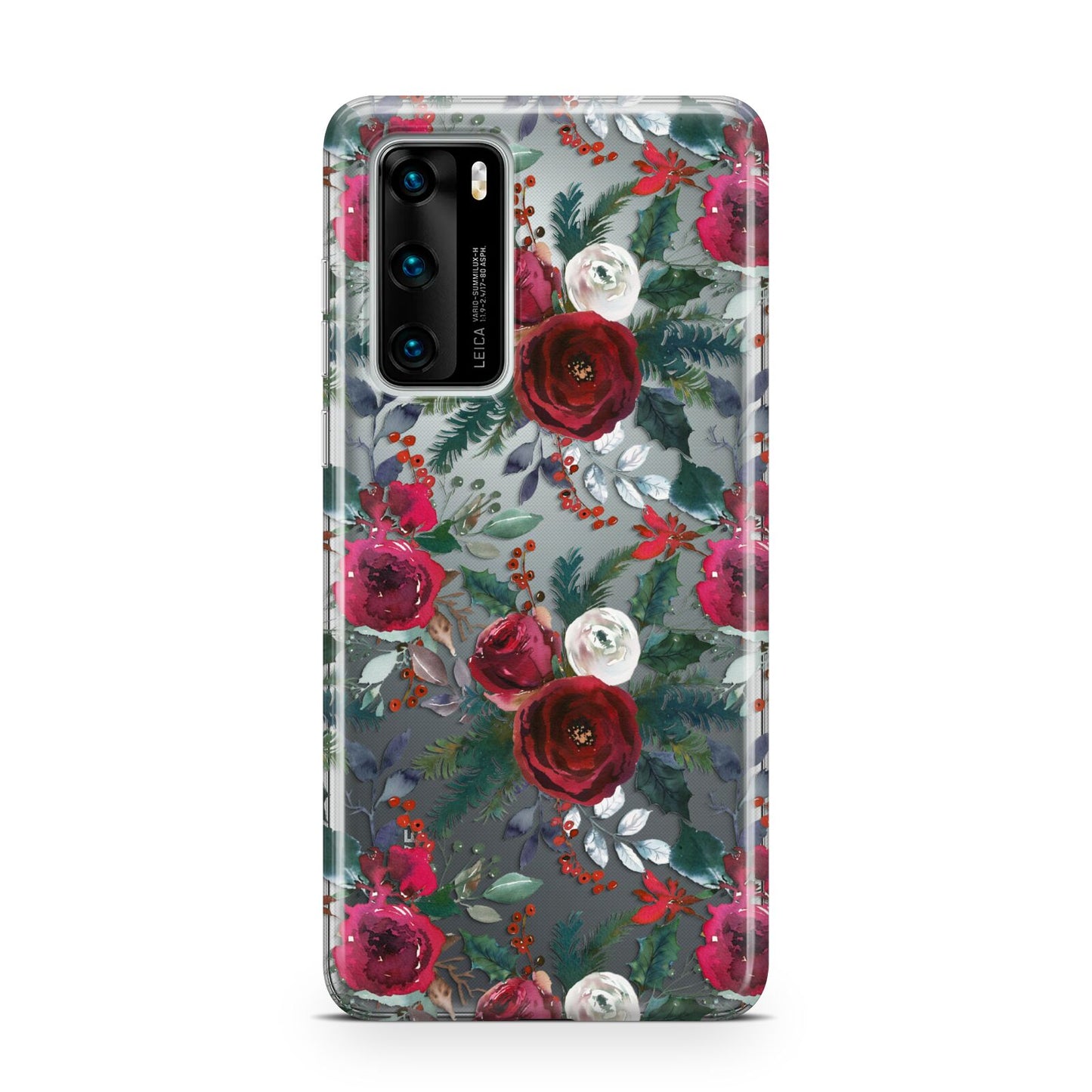 Christmas Floral Pattern Huawei P40 Phone Case