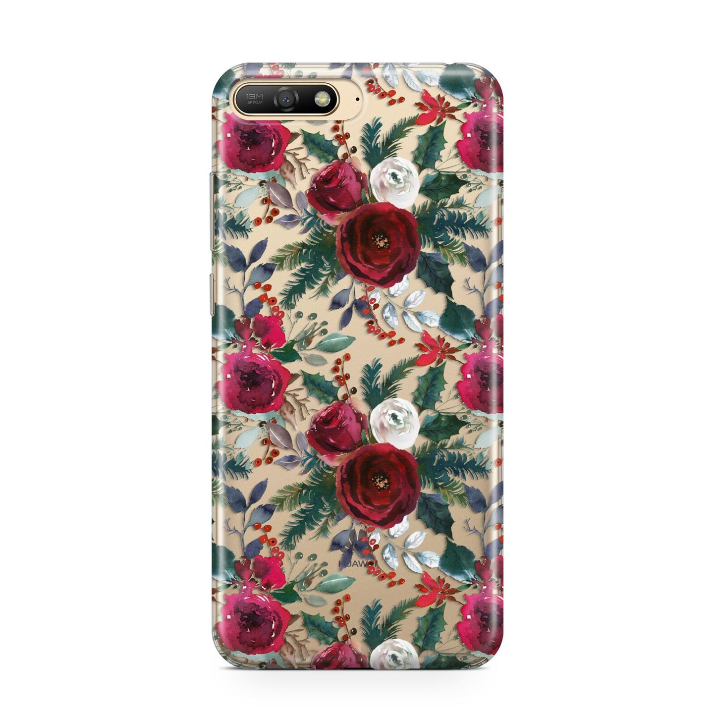 Christmas Floral Pattern Huawei Y6 2018