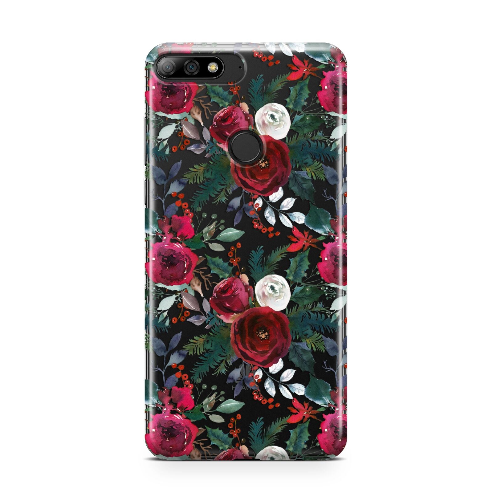 Christmas Floral Pattern Huawei Y7 2018