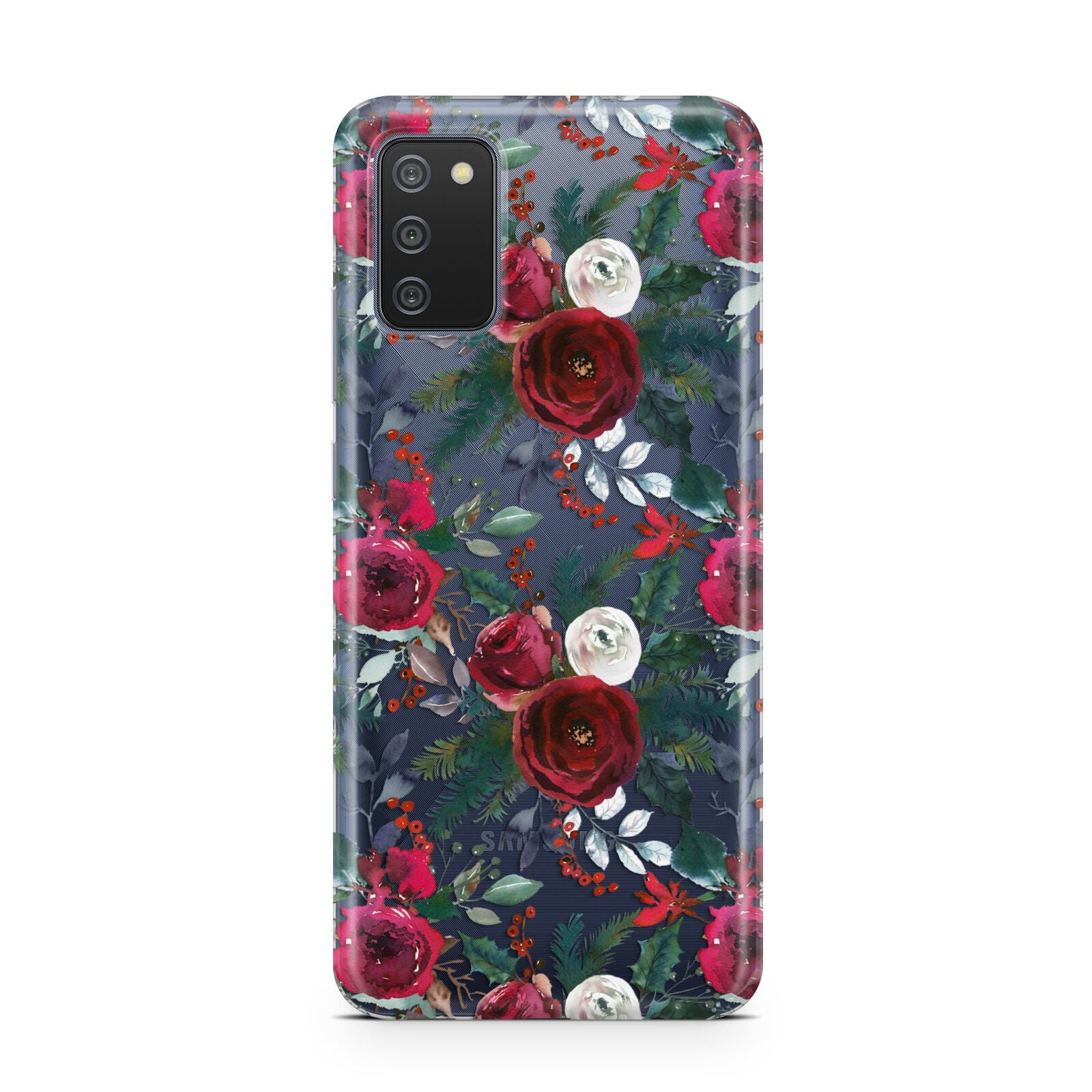 Christmas Floral Pattern Samsung A02s Case