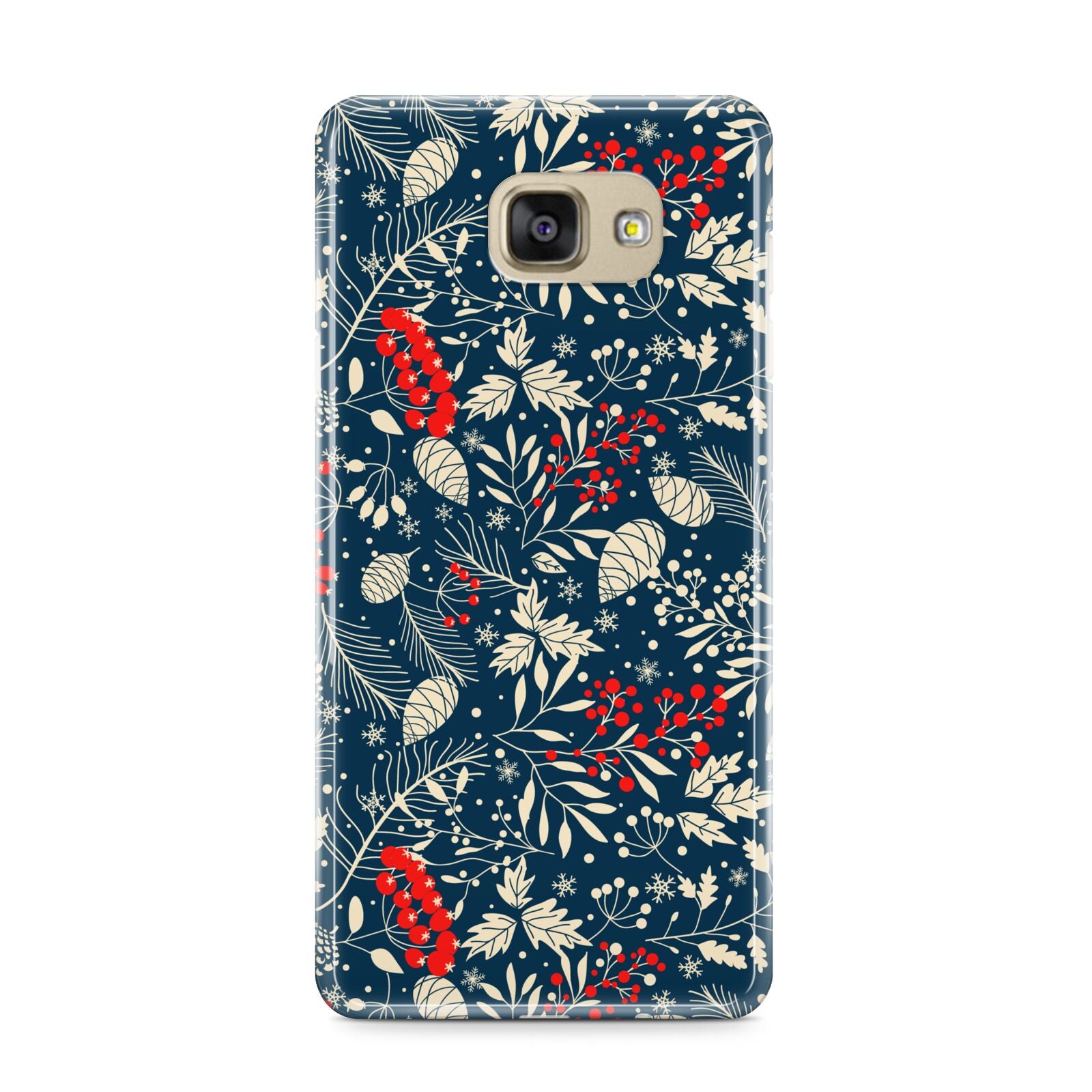 Christmas Floral Samsung Galaxy A9 2016 Case on gold phone