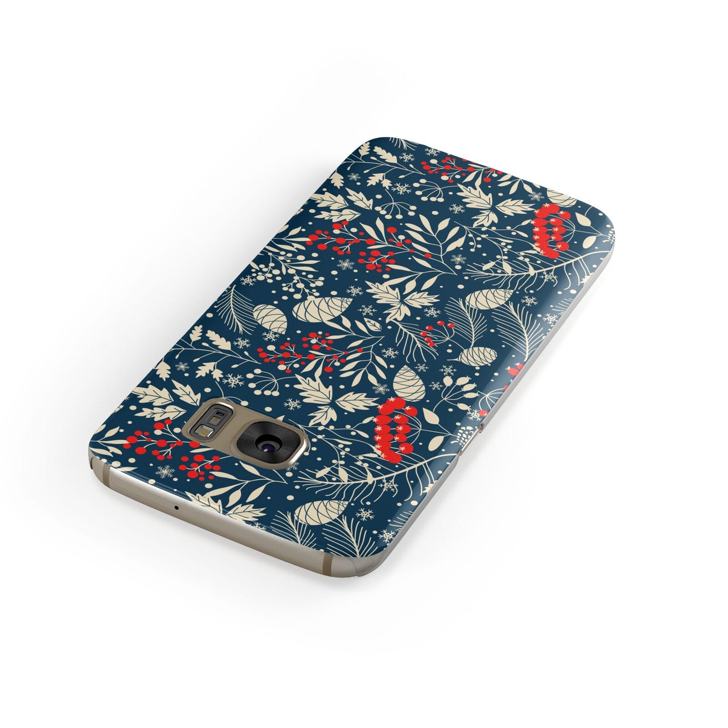 Christmas Floral Samsung Galaxy Case Front Close Up