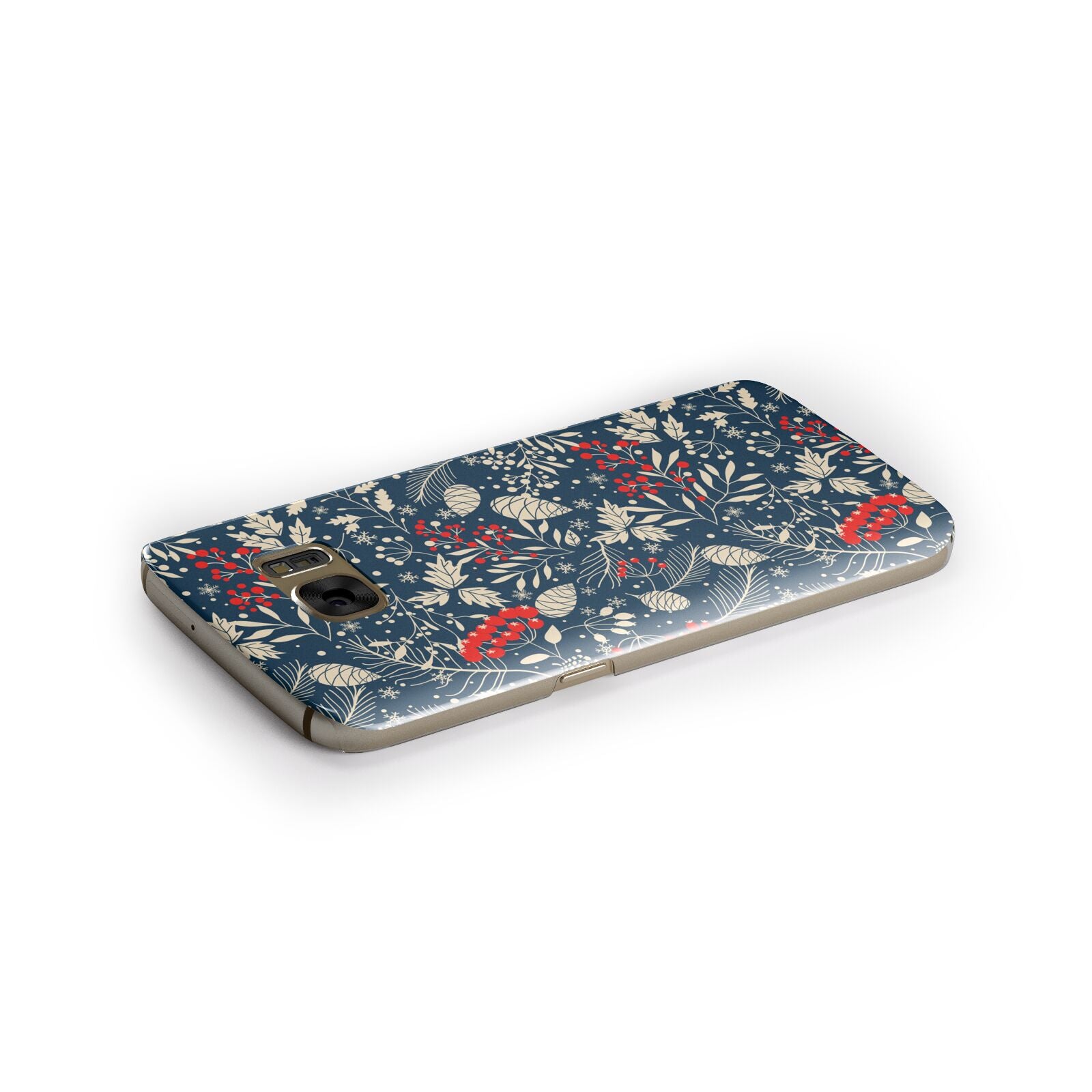 Christmas Floral Samsung Galaxy Case Side Close Up