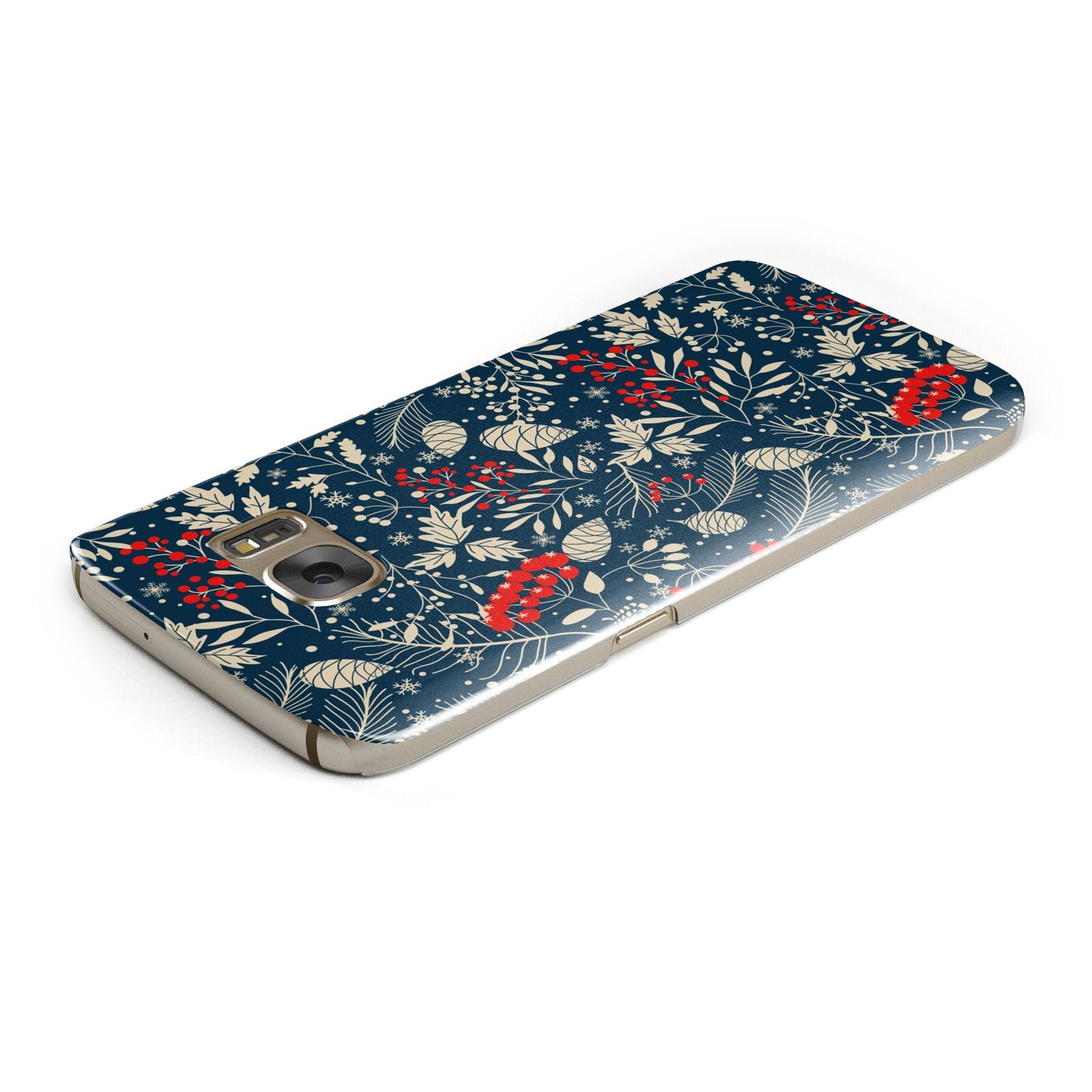 Christmas Floral Samsung Galaxy Case Top Cutout