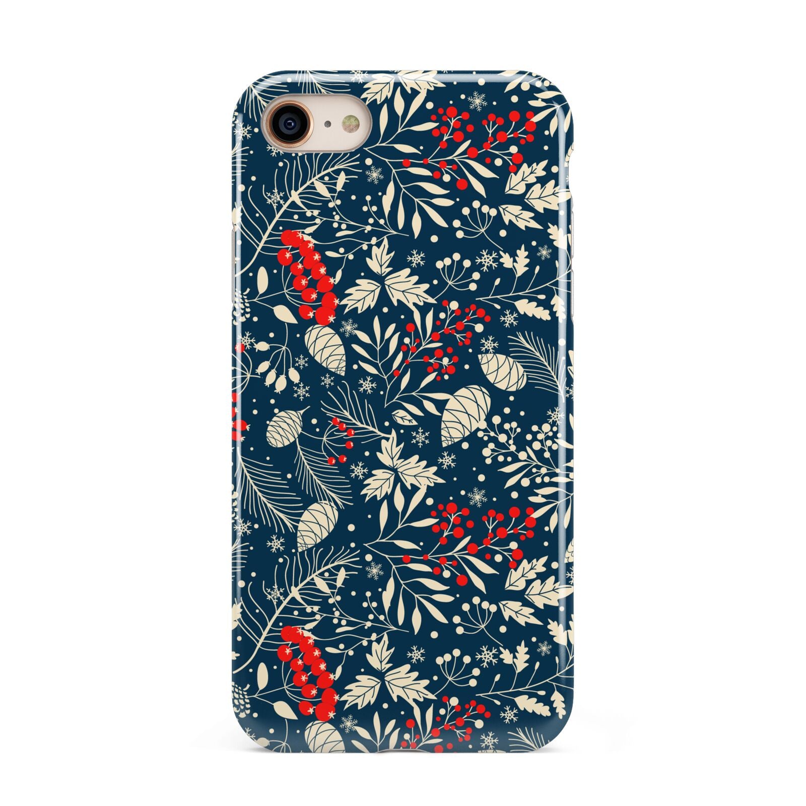 Christmas Floral iPhone Case Dyefor