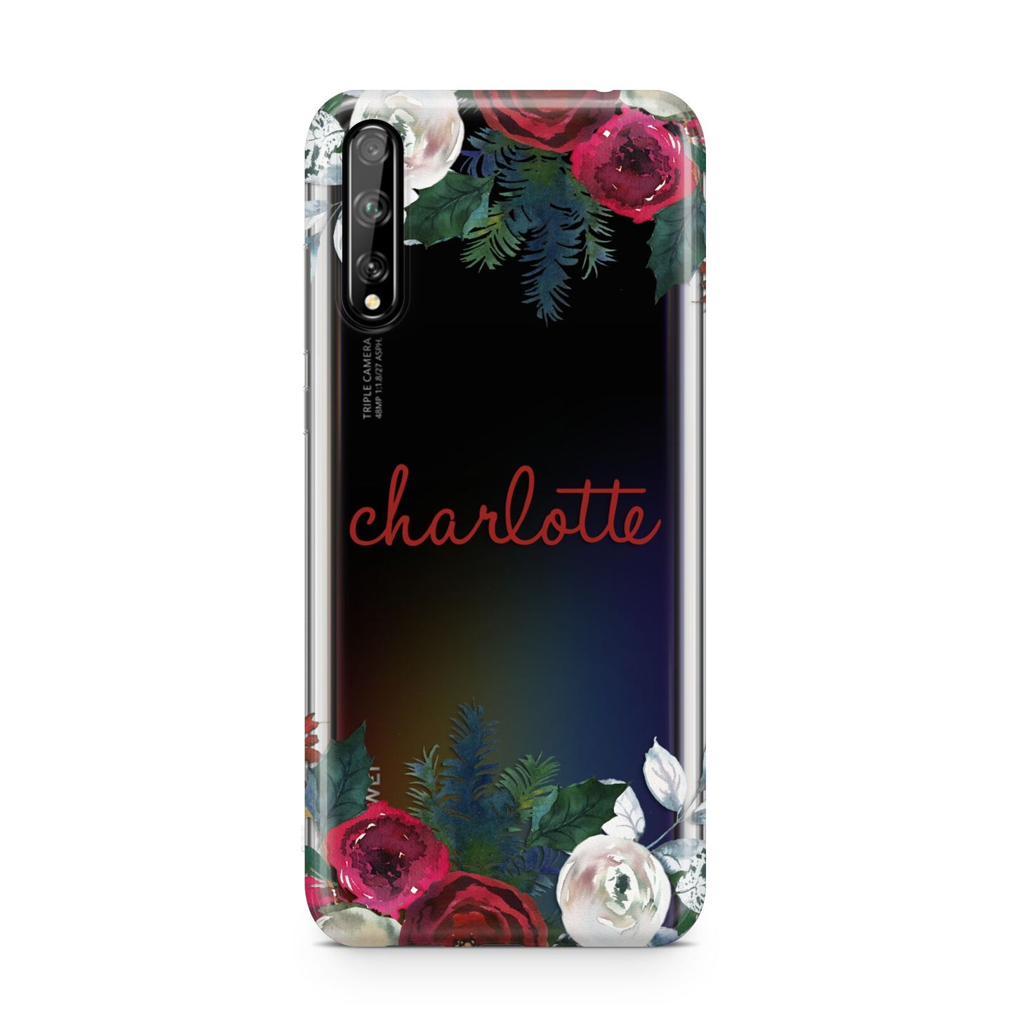 Christmas Flowers Personalised Huawei Enjoy 10s Phone Case