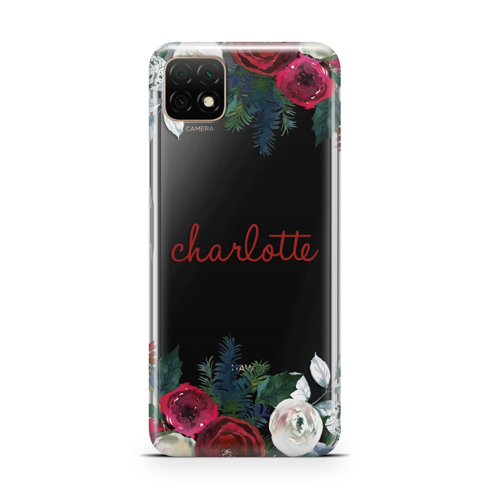 Christmas Flowers Personalised Huawei Enjoy 20 Phone Case