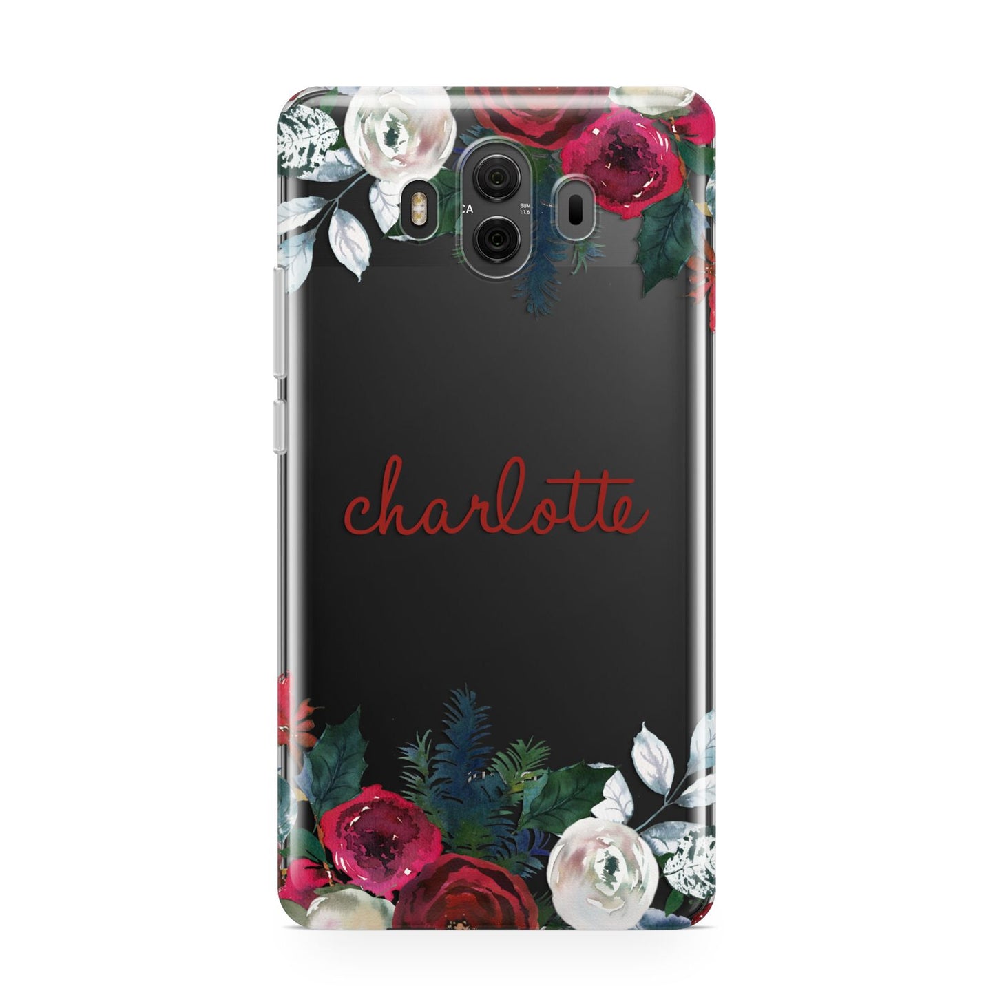 Christmas Flowers Personalised Huawei Mate 10 Protective Phone Case