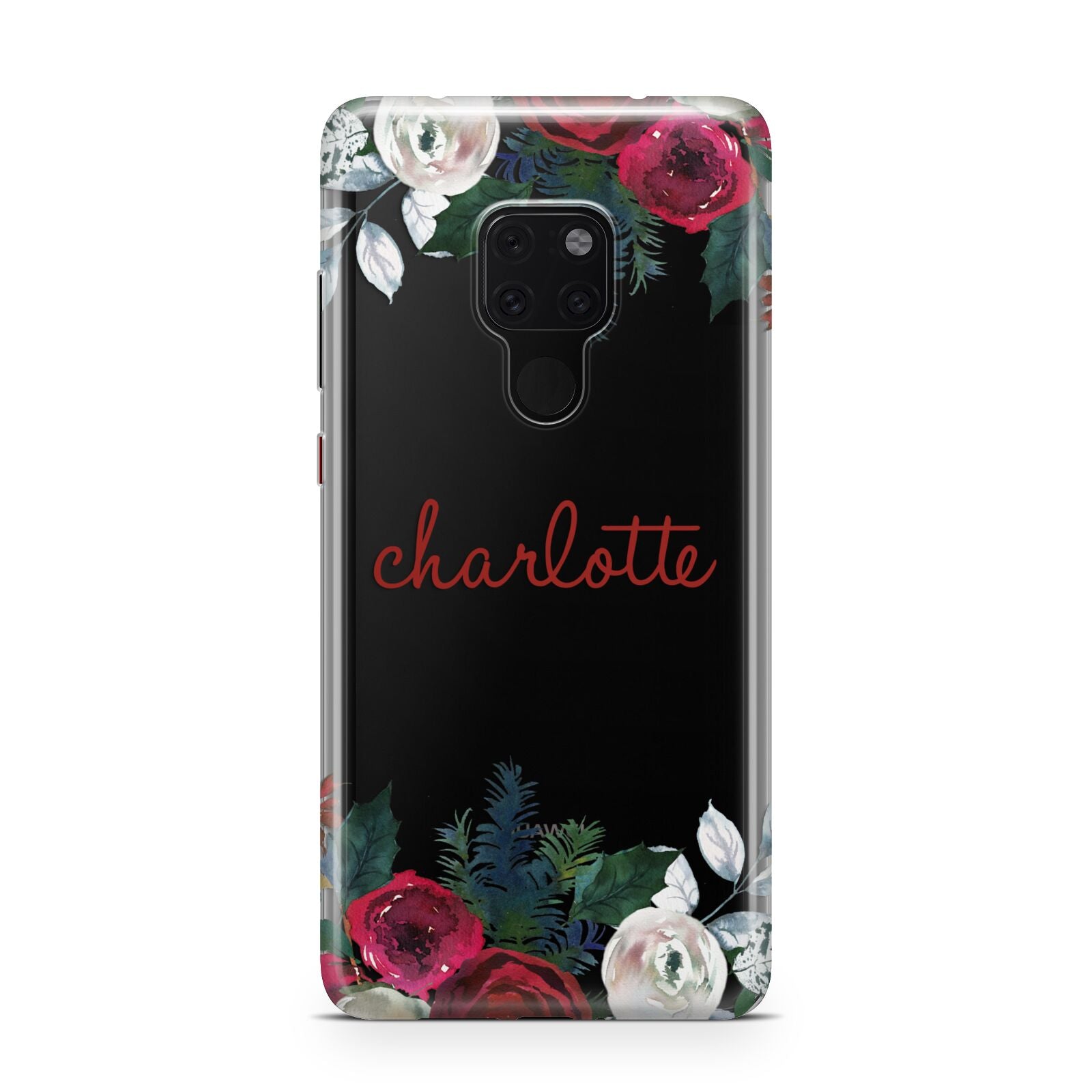 Christmas Flowers Personalised Huawei Mate 20 Phone Case