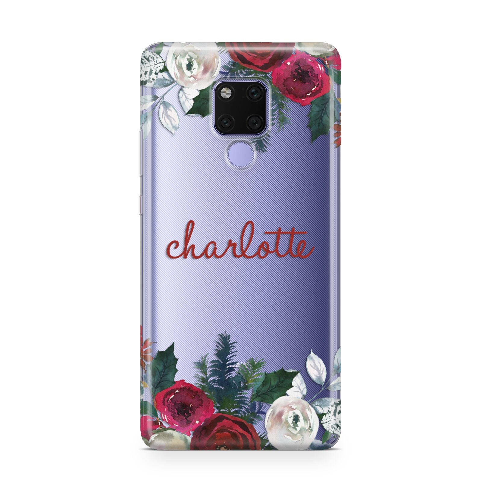 Christmas Flowers Personalised Huawei Mate 20X Phone Case