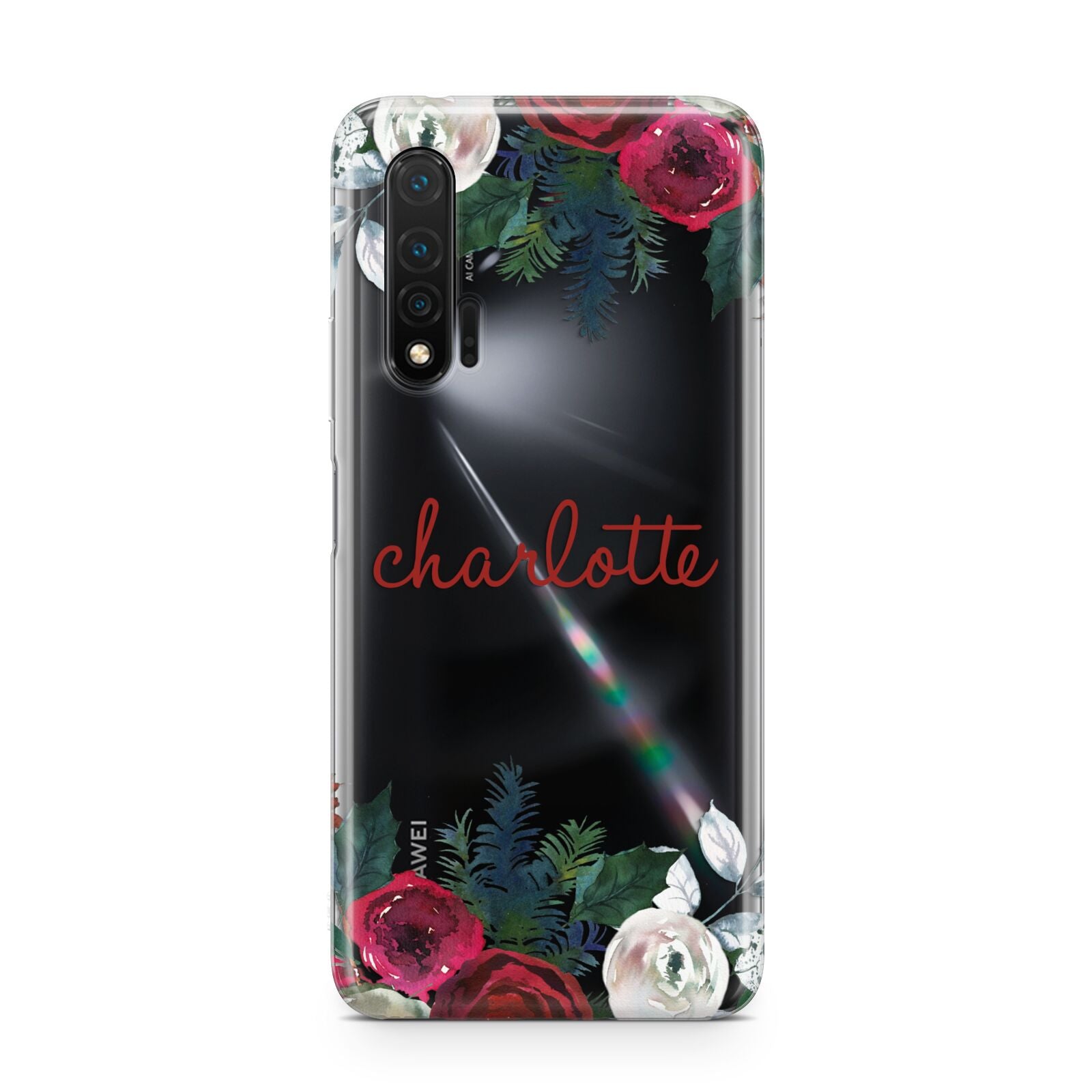 Christmas Flowers Personalised Huawei Nova 6 Phone Case