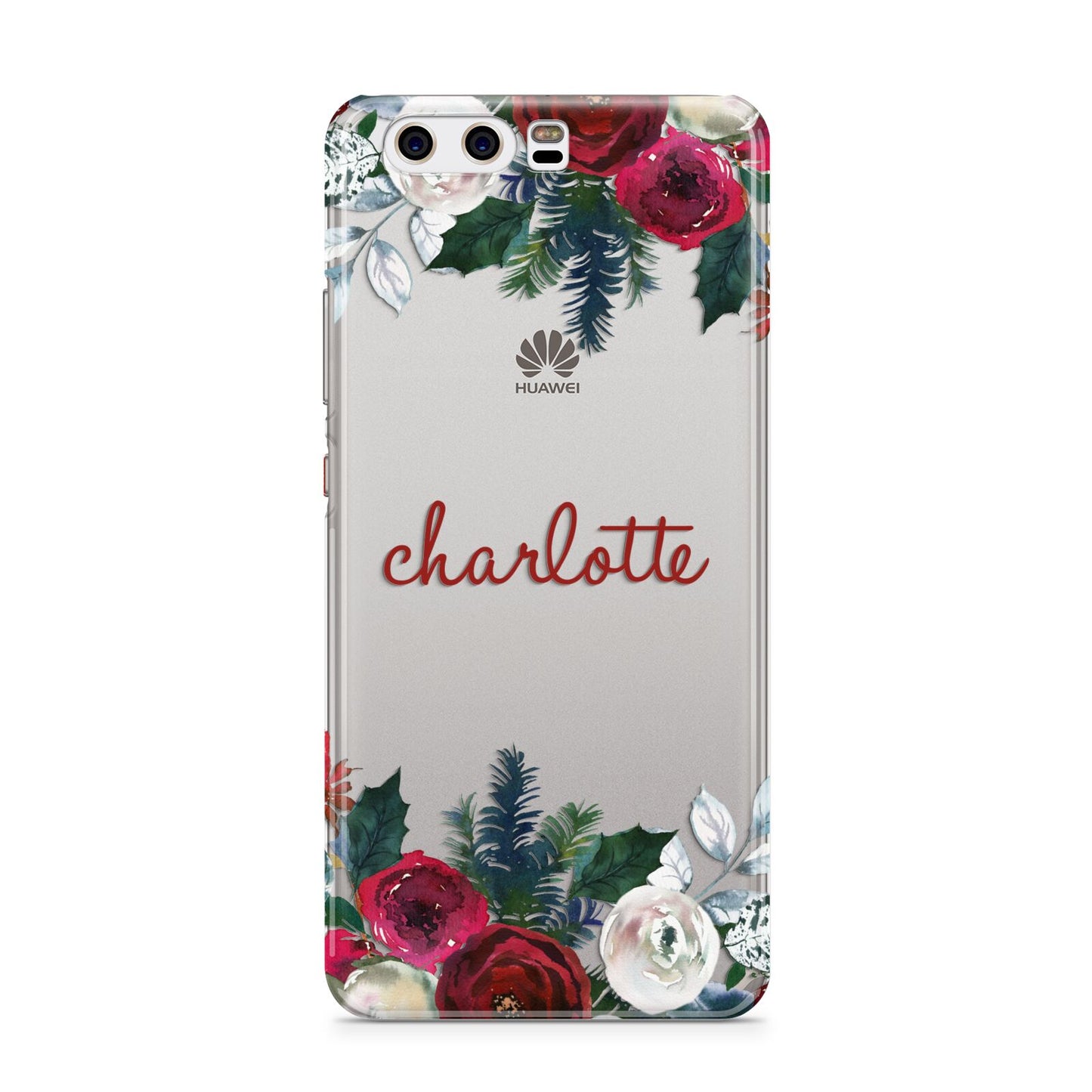 Christmas Flowers Personalised Huawei P10 Phone Case